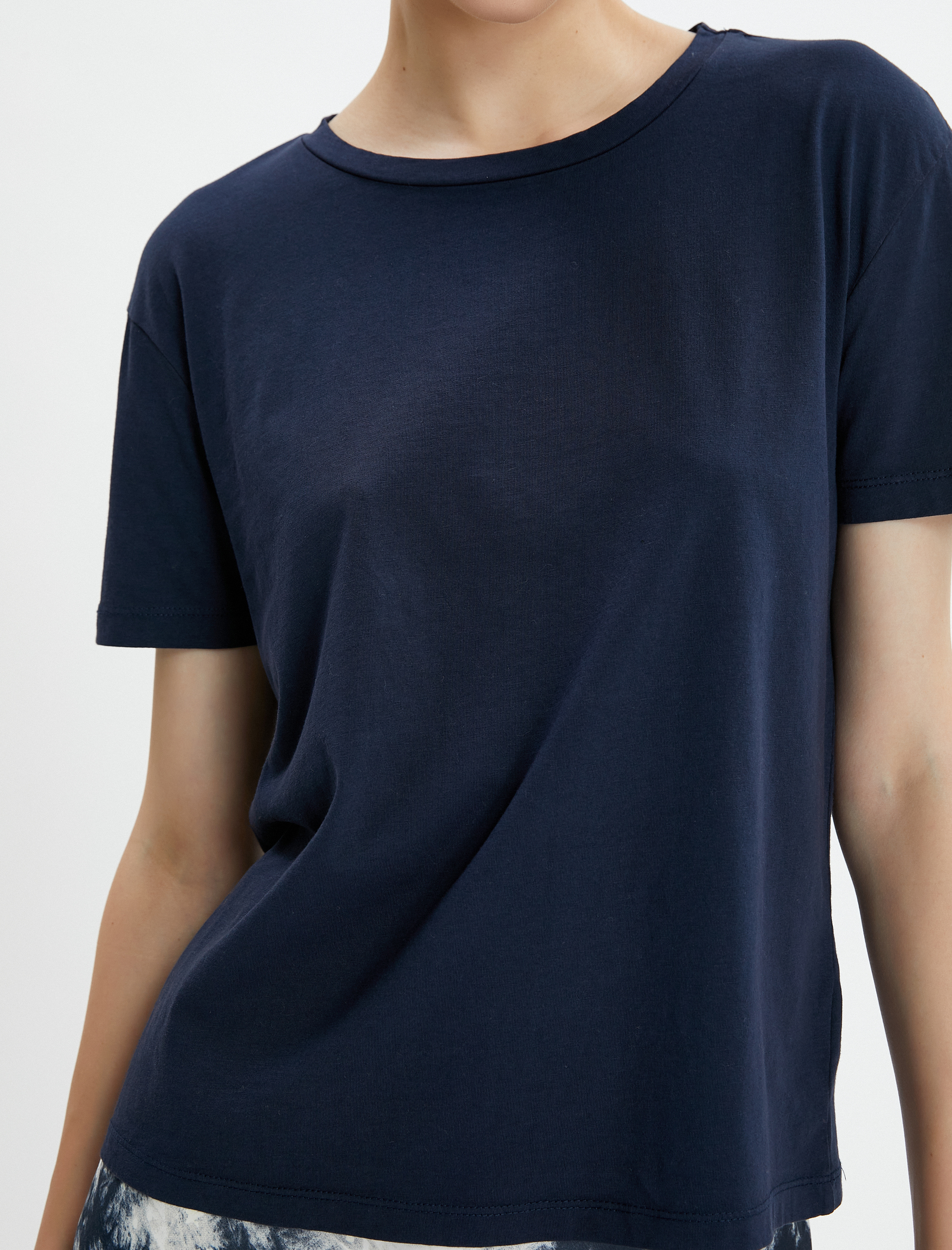   Basic Tişört Kısa Kollu Bisiklet Yaka Pamuklu