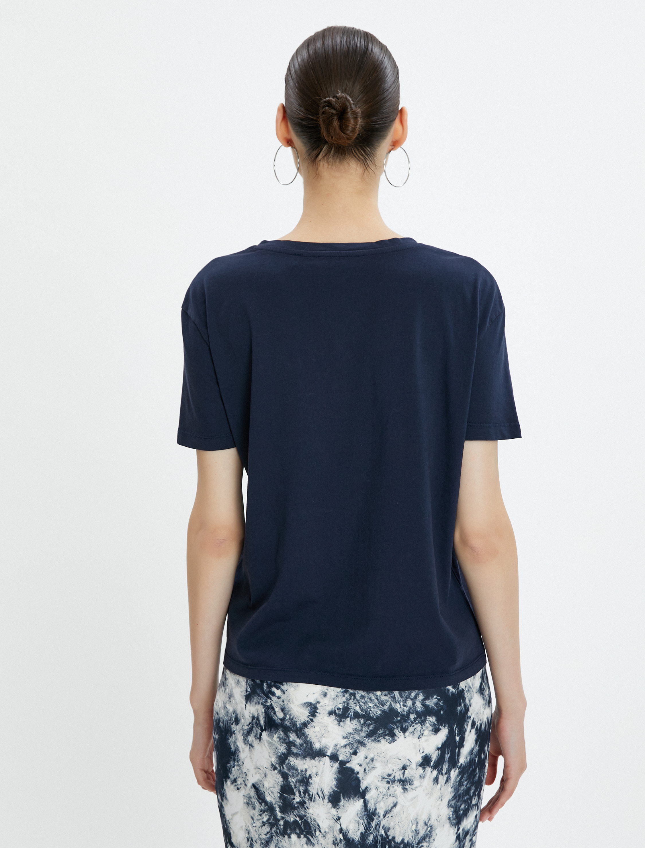   Basic Tişört Kısa Kollu Bisiklet Yaka Pamuklu