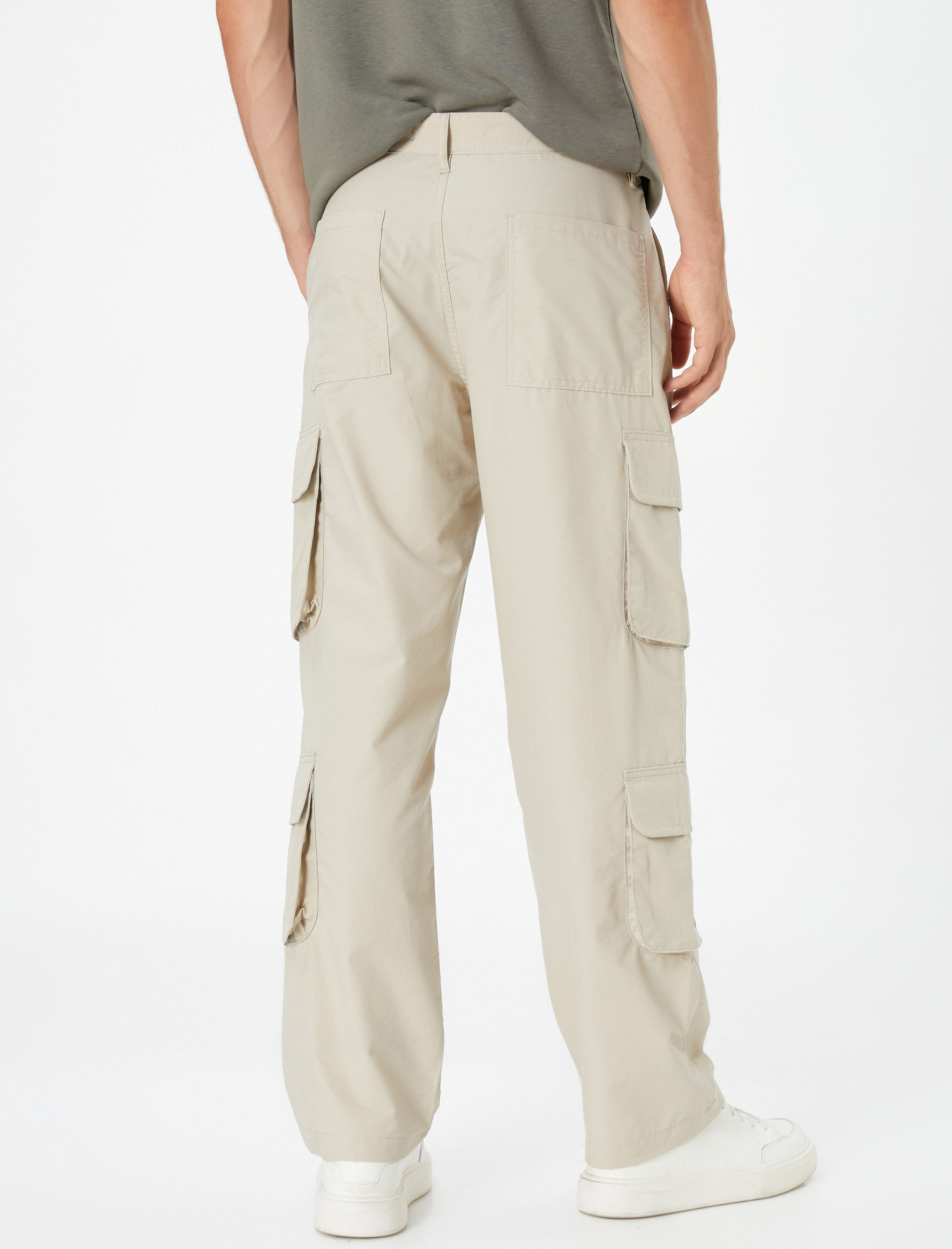   Kargo Pantolon Cep Detaylı Fermuarlı Düğmeli Standart Bel