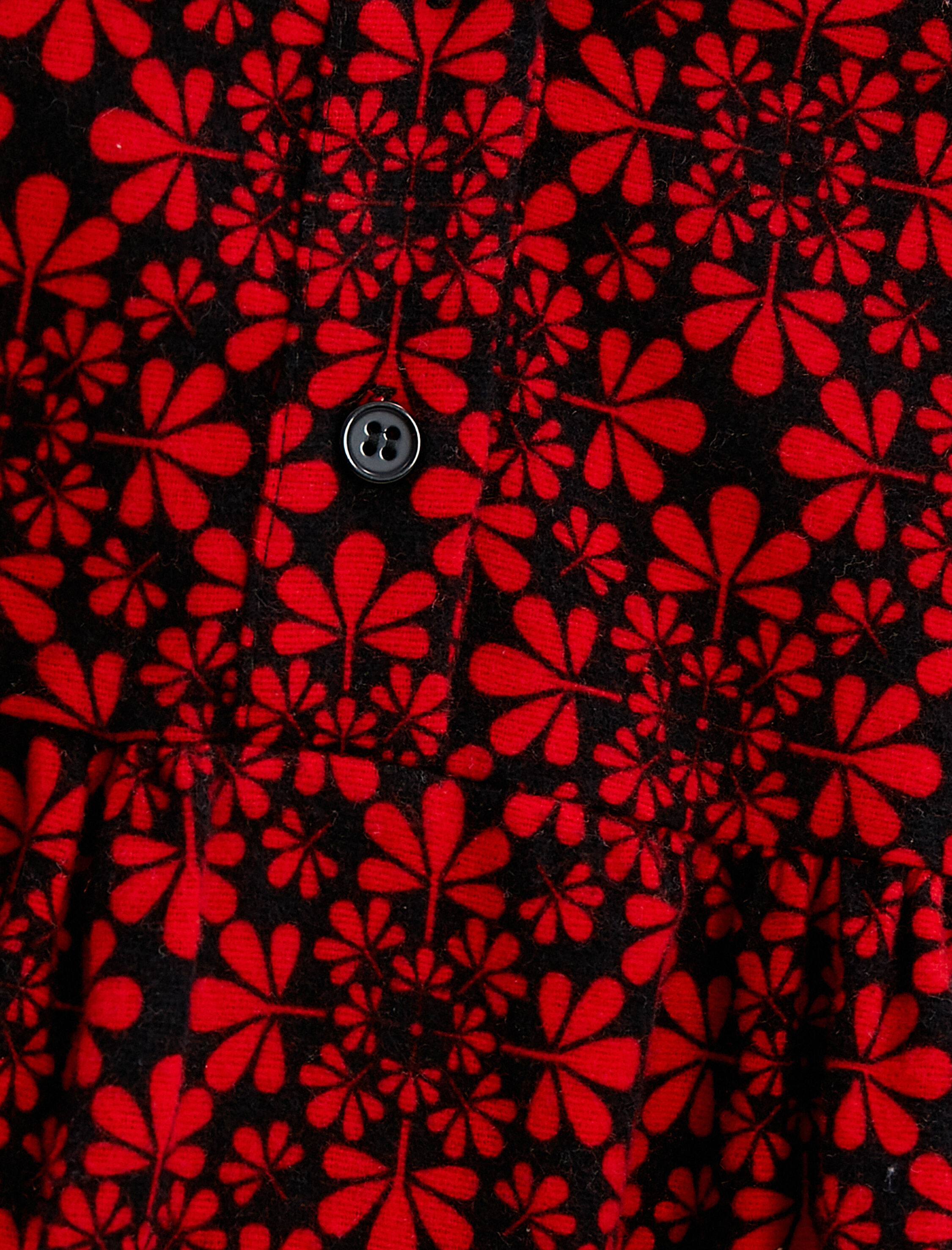   Uzun Kollu Çiçekli Mini Elbise Gömlek Yaka Düğme Detaylı Katlı