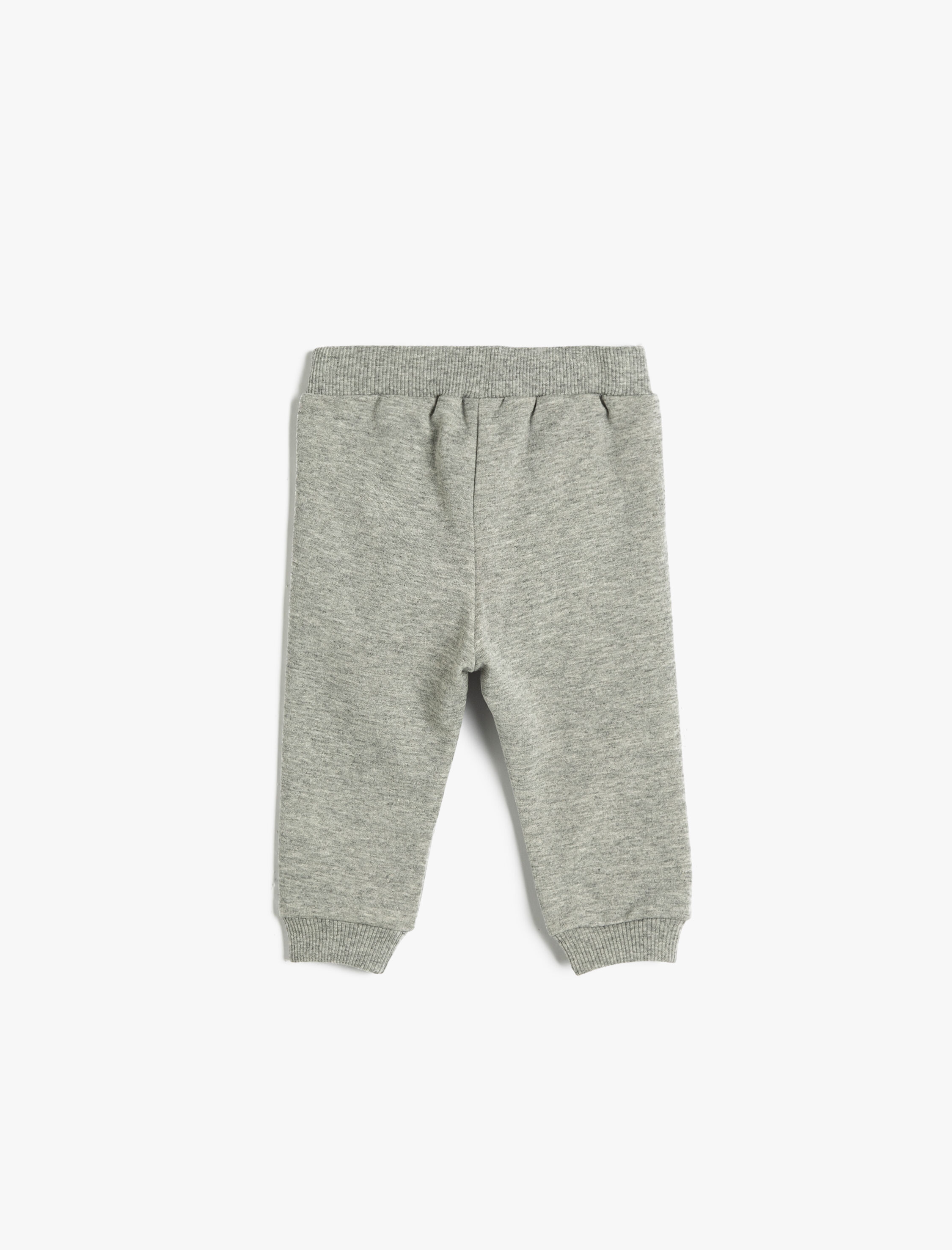  Erkek Bebek Jogger Eşofman Altı Yazı Baskılı Beli Bağlamalı Cepli Şardonlu