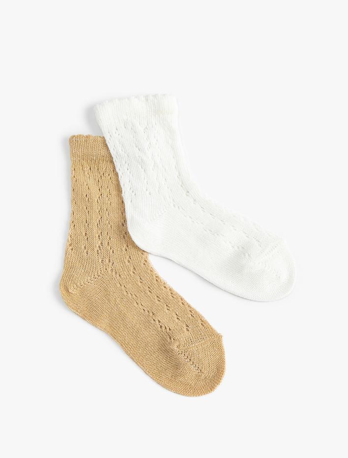 Kız Bebek 2'li Basic Çorap Seti