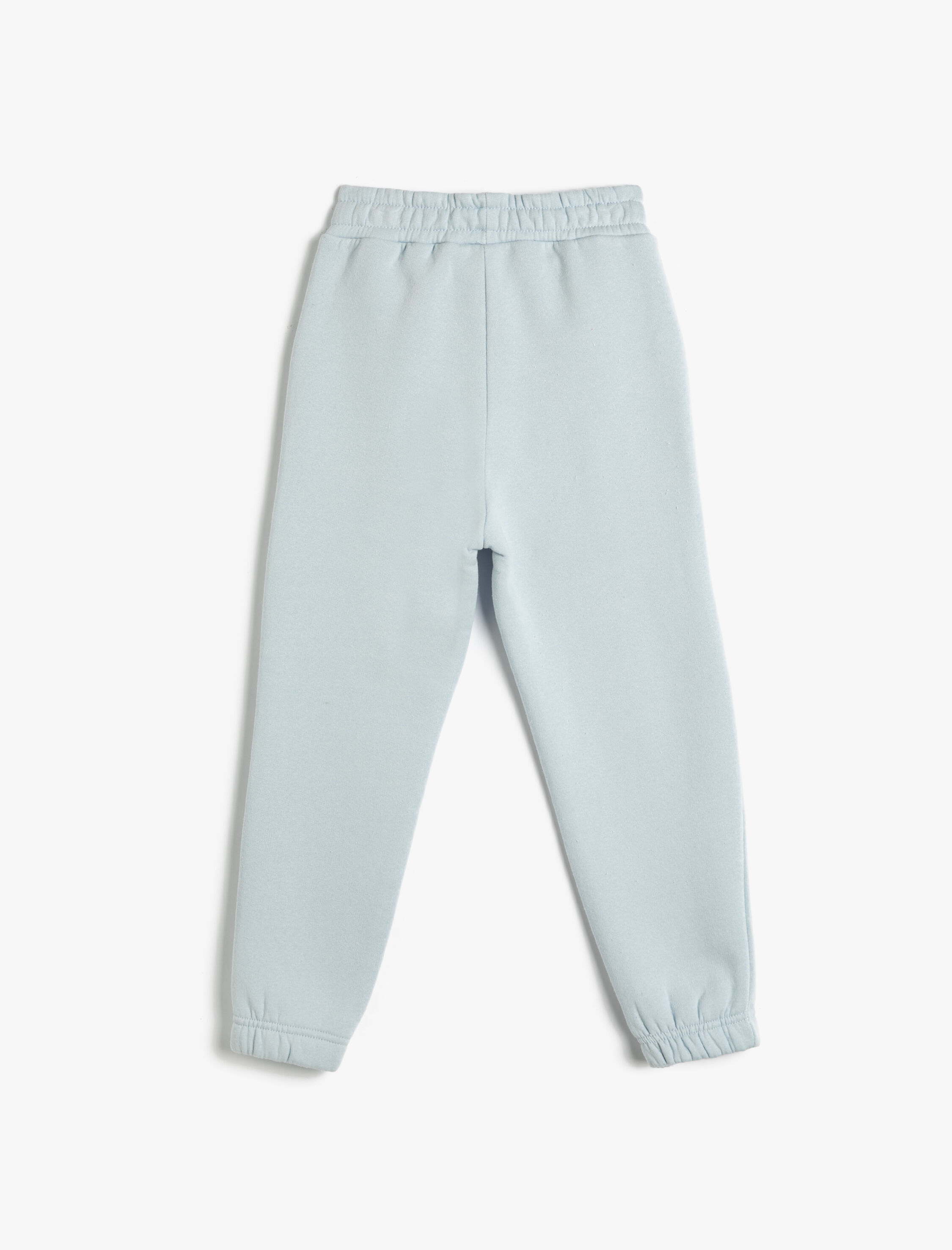  Kız Çocuk Jogger Eşofman Altı Yazı Baskılı Cepli Beli Lastikli Şardonlu