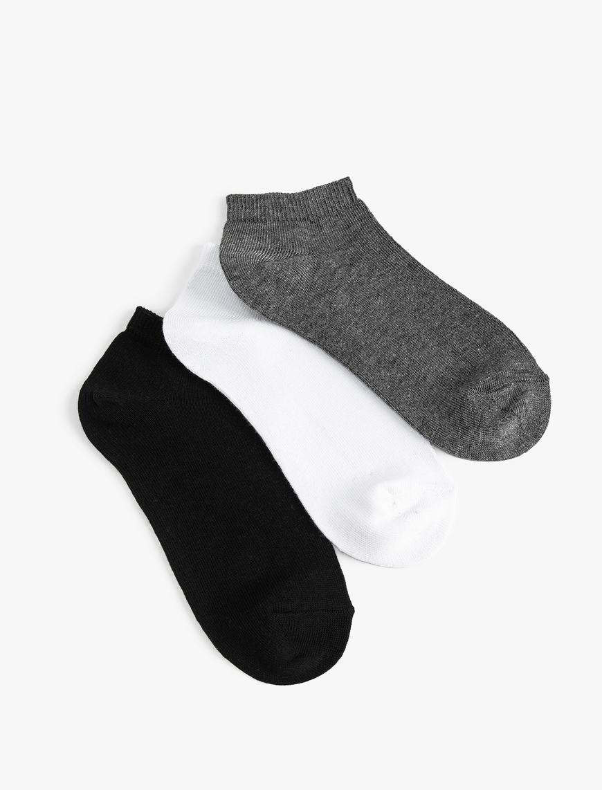  Erkek Çocuk 3'lü Basic Patik Çorap Seti