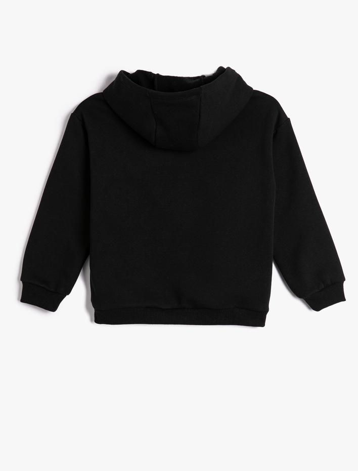 Kız Çocuk Harry Potter Kapşonlu Sweatshirt Lisanslı Uzun Kollu Şardonlu