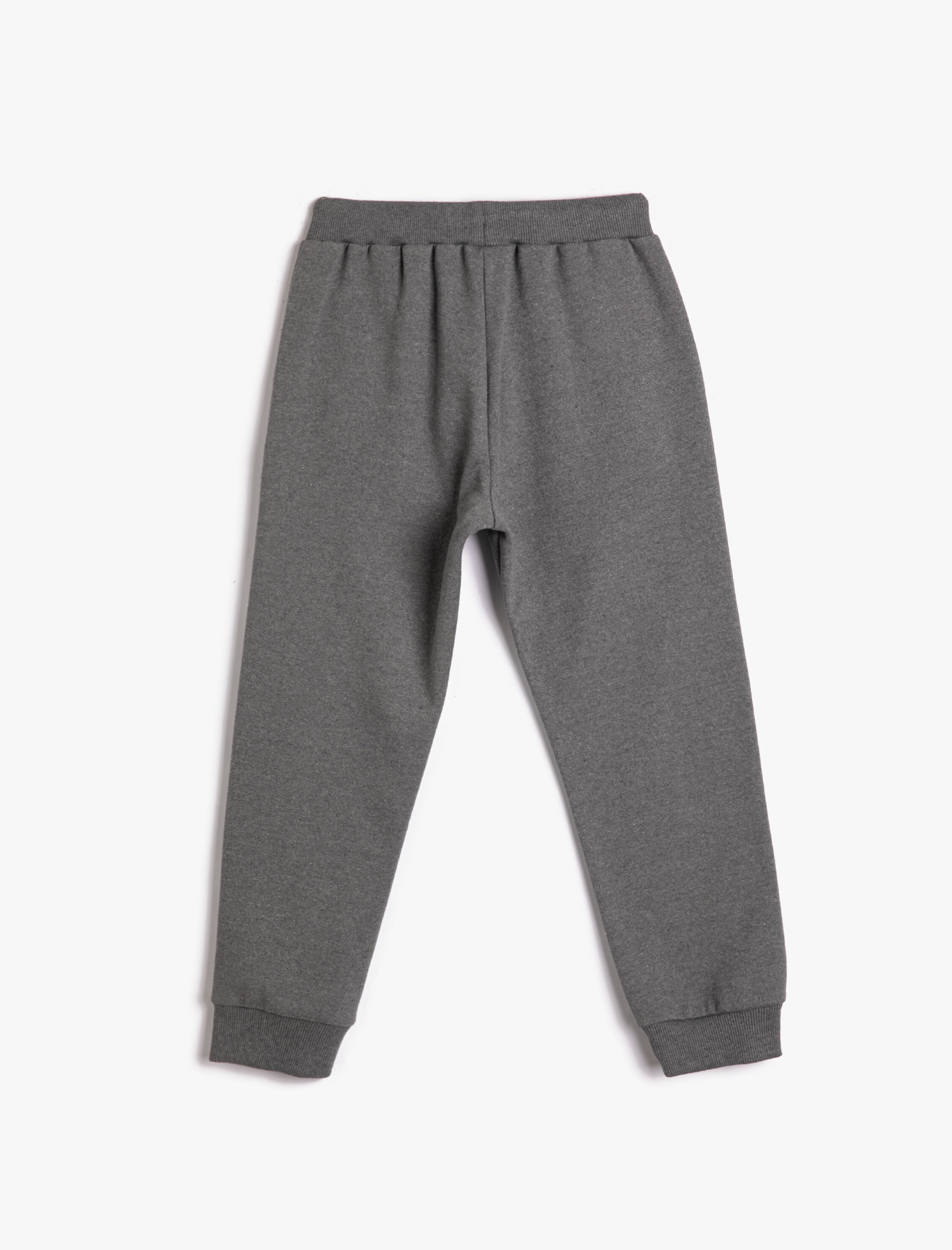  Erkek Çocuk Basic Jogger Eşofman Altı Kolej Baskılı Beli Bağlamalı Cepli Şardonlu