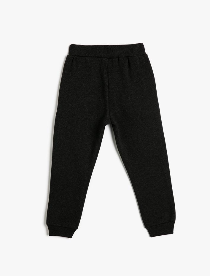 Erkek Çocuk Basic Jogger Eşofman Altı Beli Bağlamalı Cepli Şardonlu