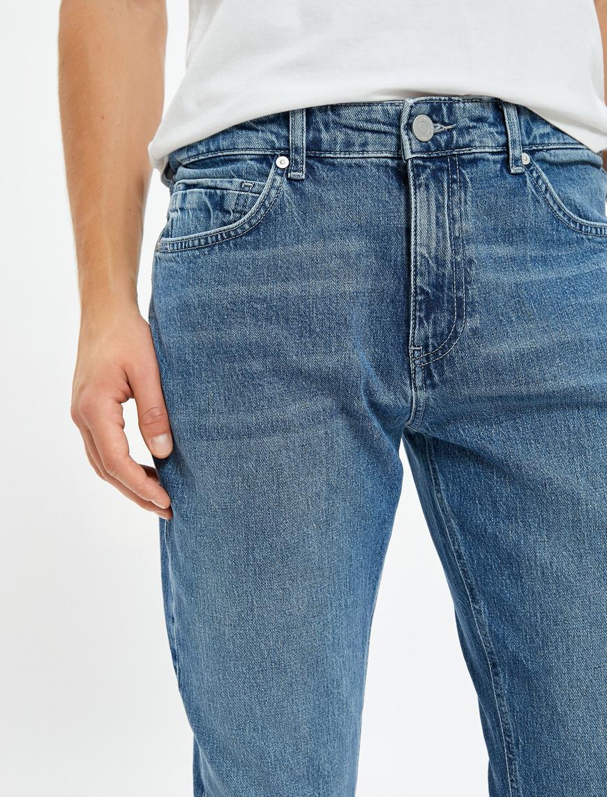   Slim Fit Kot Pantolon Cepli Pamuklu - Brad Jean