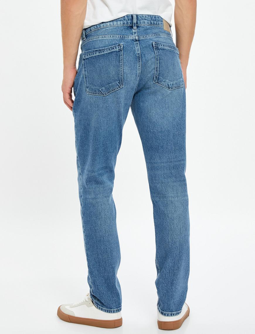   Slim Fit Kot Pantolon Cepli Pamuklu - Brad Jean