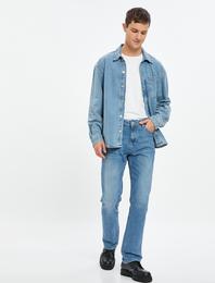 Straight Fit Kot Pantolon Cepli Pamuklu - Mark Jean