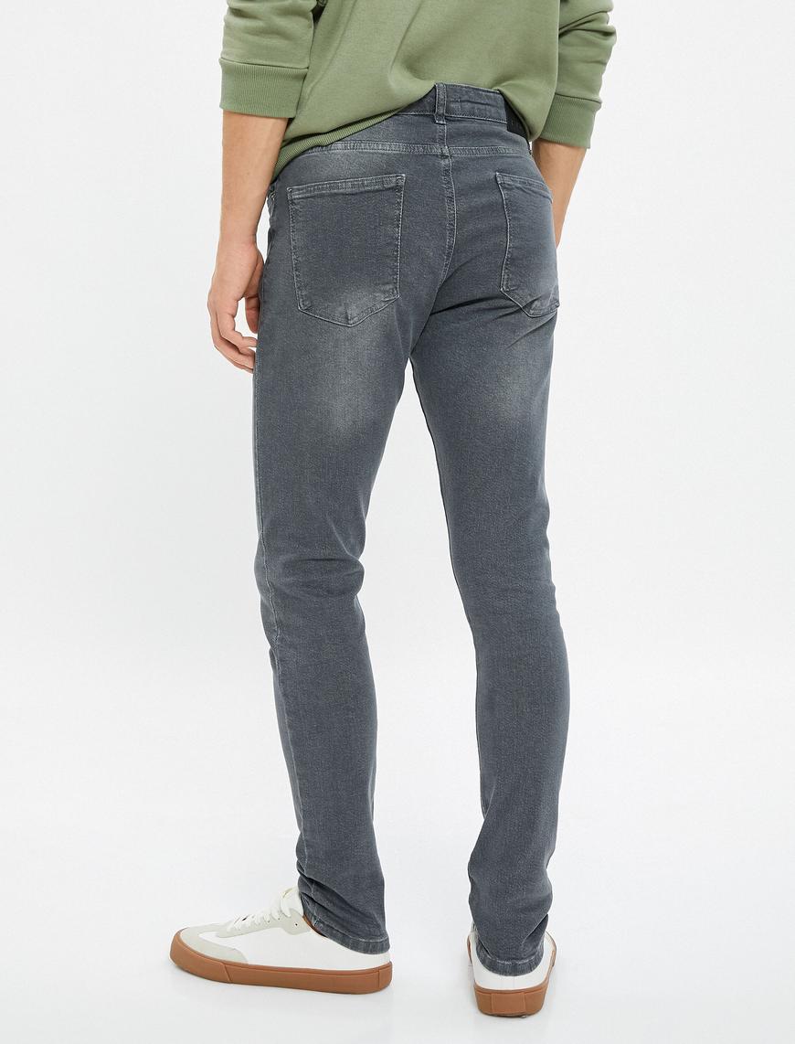   Skinny Fit Dar Paça Kot Pantolon Cepli - Michael Jean