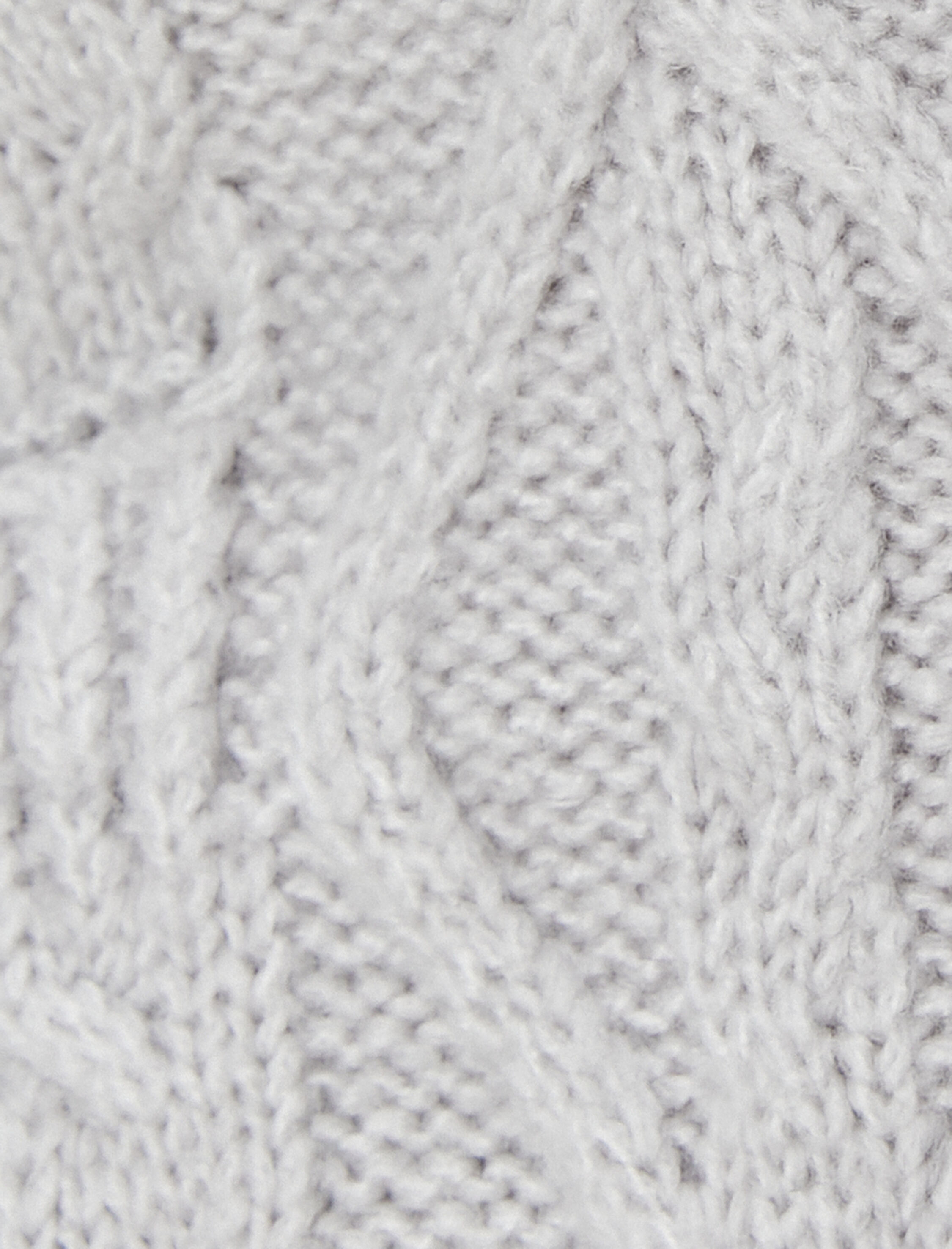   Örgü Hırka Saç Örgü Desenli V Yaka Düğmeli Uzun Kollu