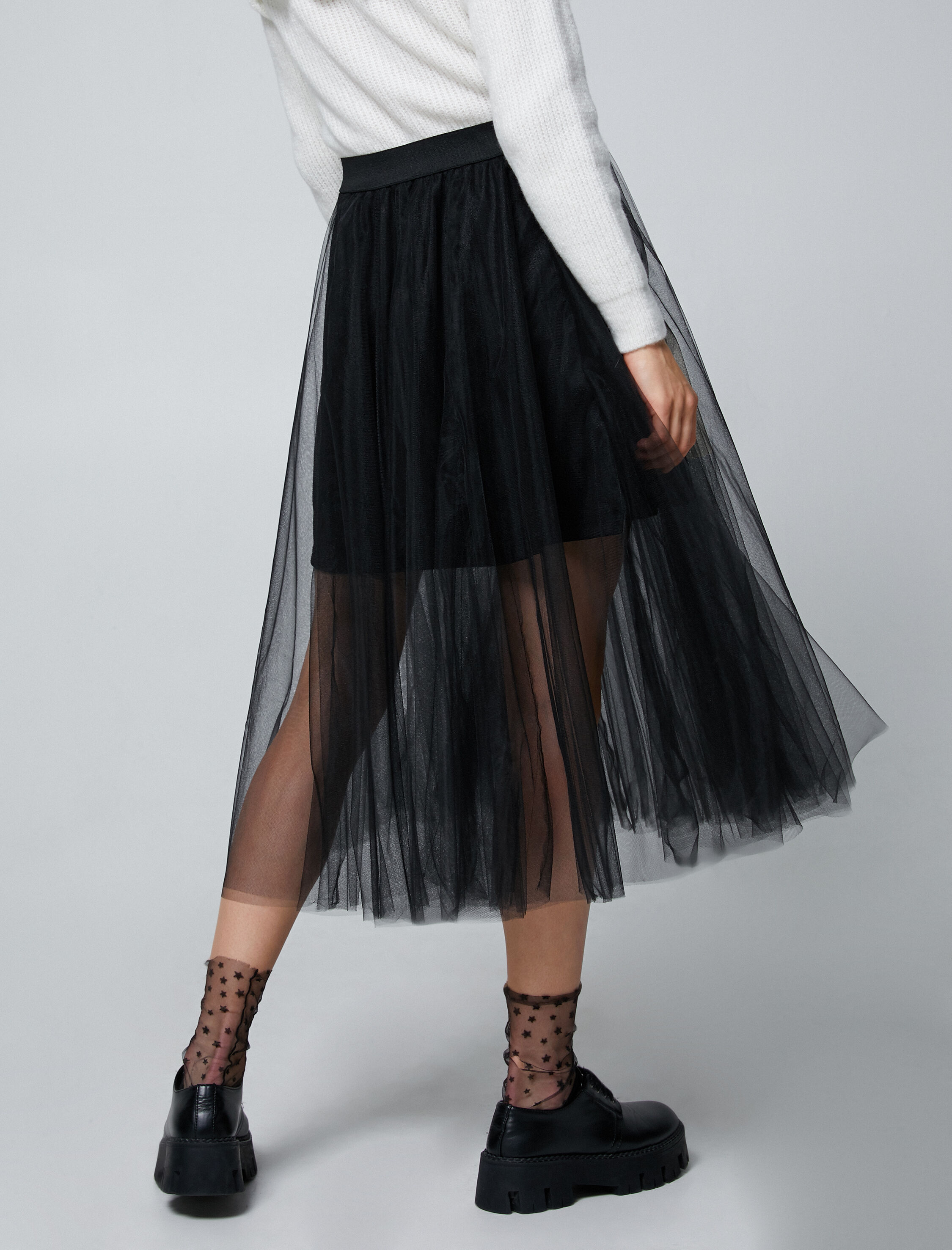   Tütü Etek Maksi Boy A Kesim Beli Lastikli