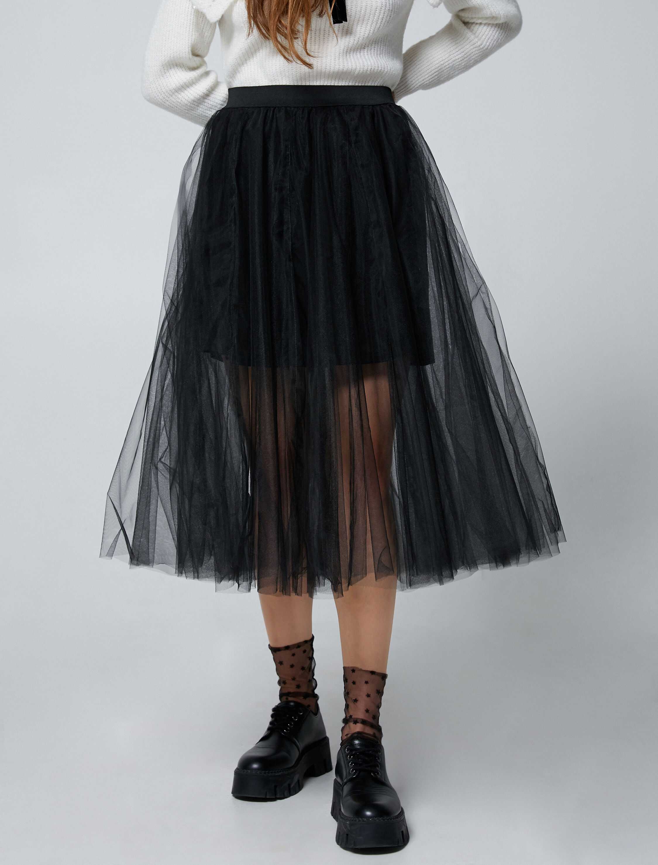   Tütü Etek Maksi Boy A Kesim Beli Lastikli