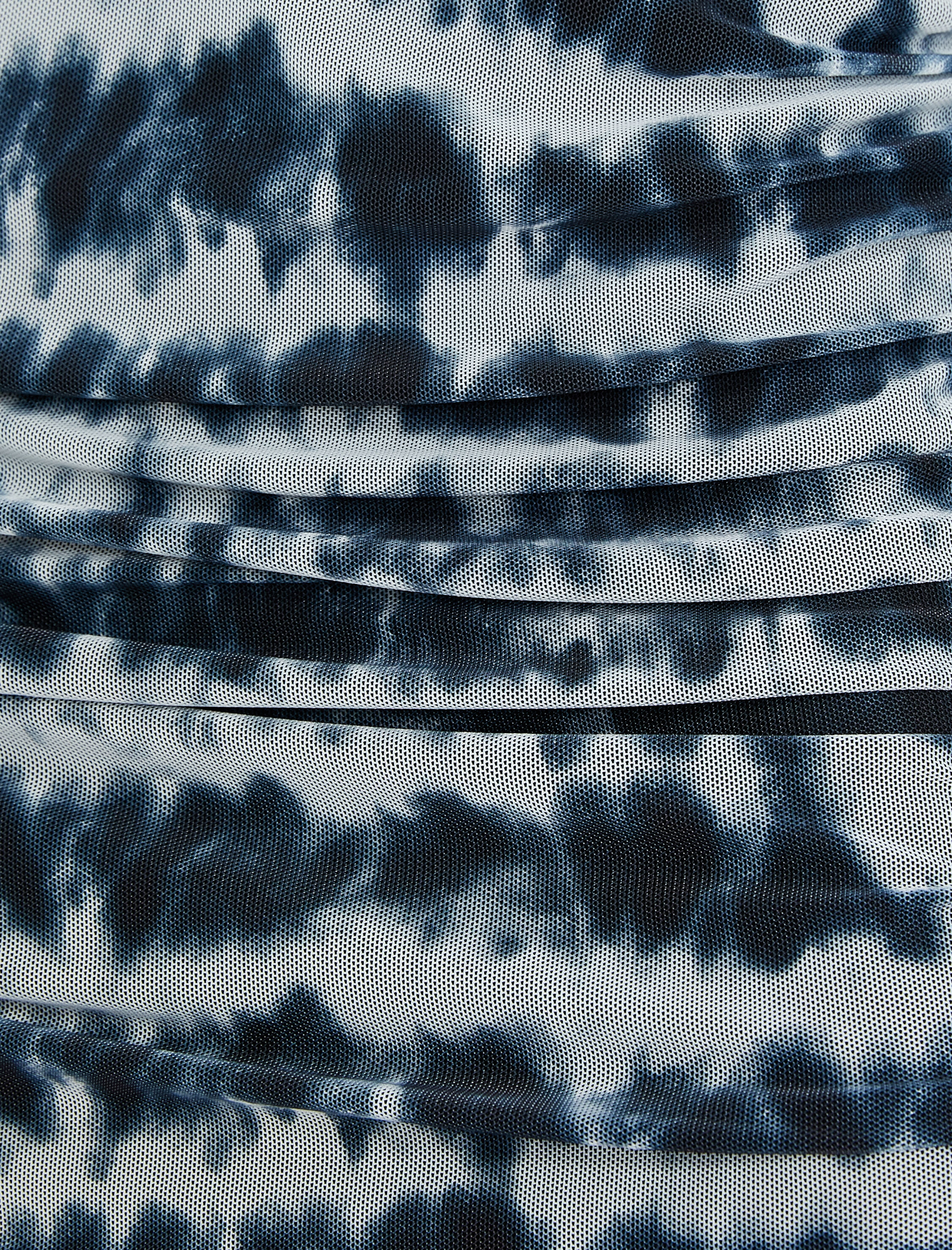 Mini Etek Drapeli Batik Desenli Standart Bel