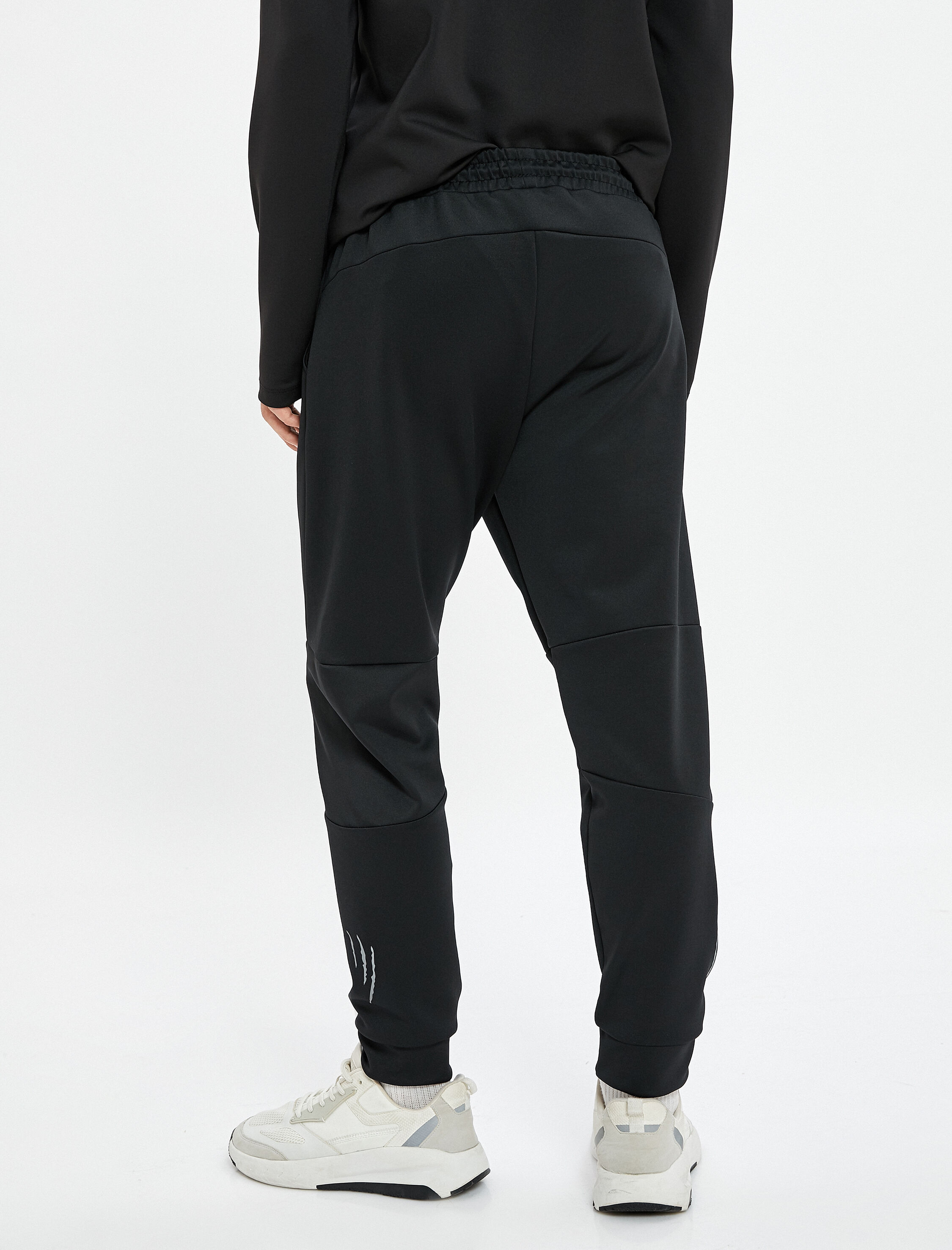 Jogger Eşofman Altı Cepli Beli Bağlamalı Baskı Detaylı