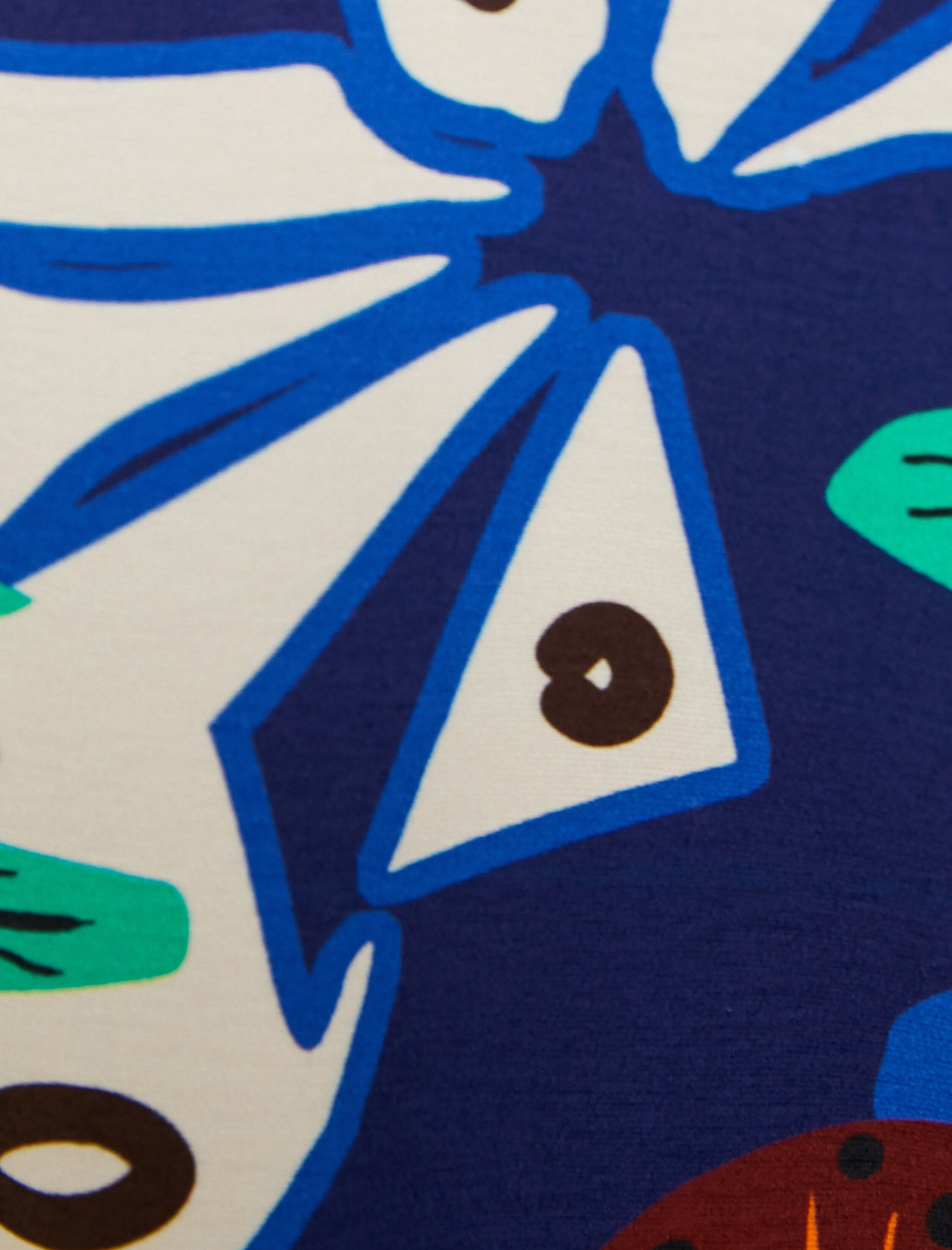   Gömlek Kısa Kollu Devrik Yaka Floral Desenli