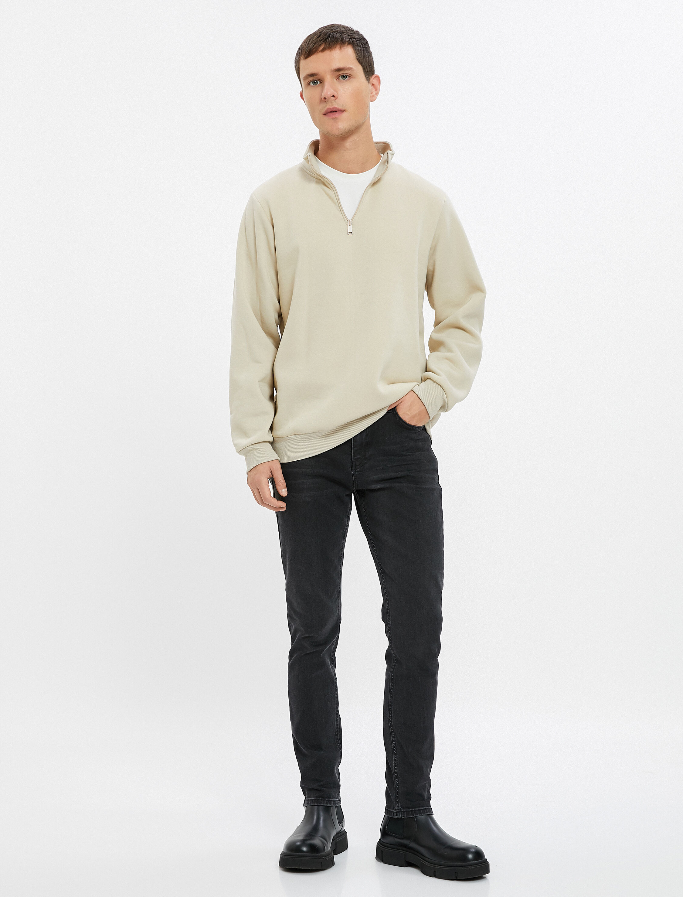   Slim Fit Kot Pantolon Cepli Pamuklu - Brad Jean