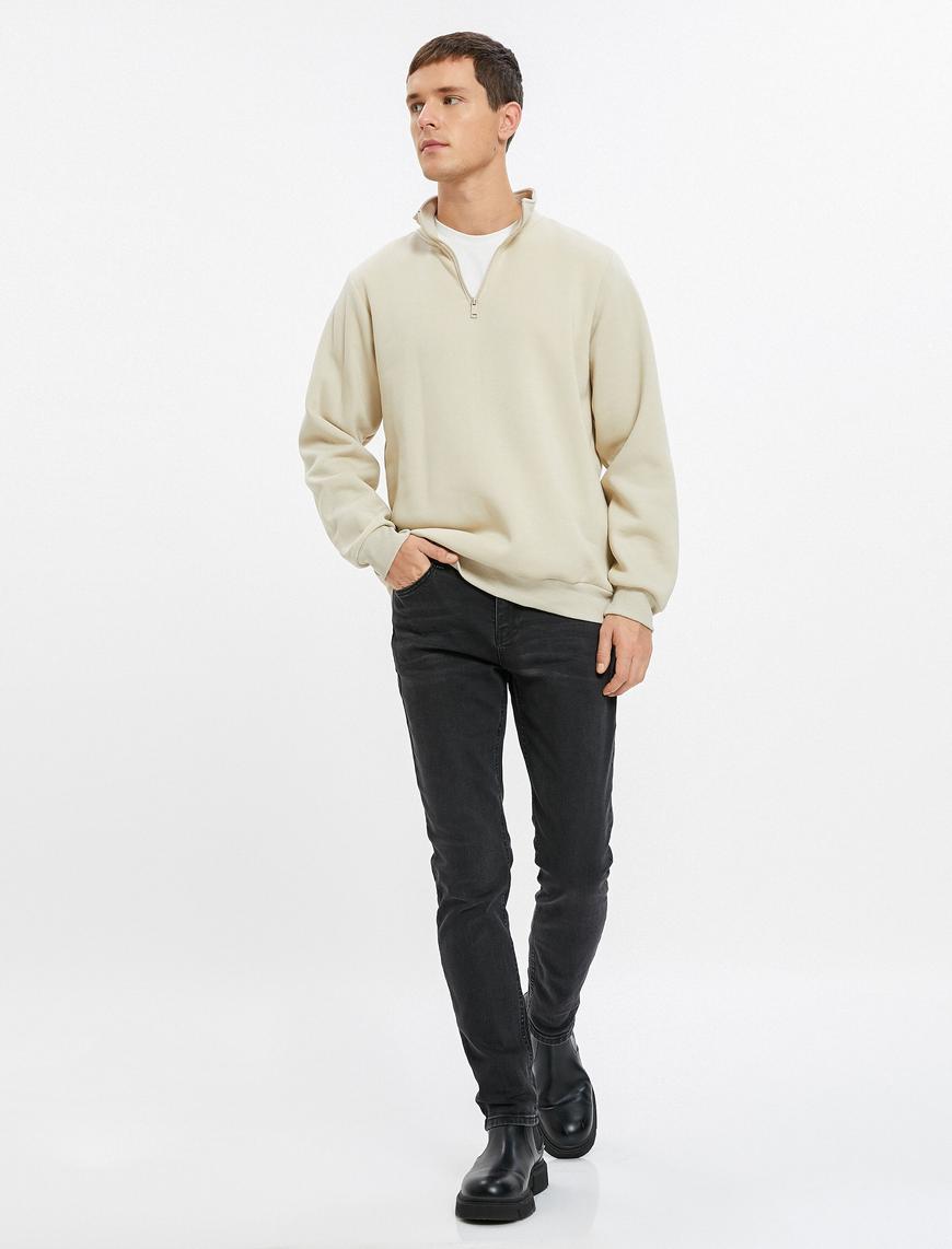   Slim Fit Kot Pantolon Cepli Pamuklu - Brad Jean