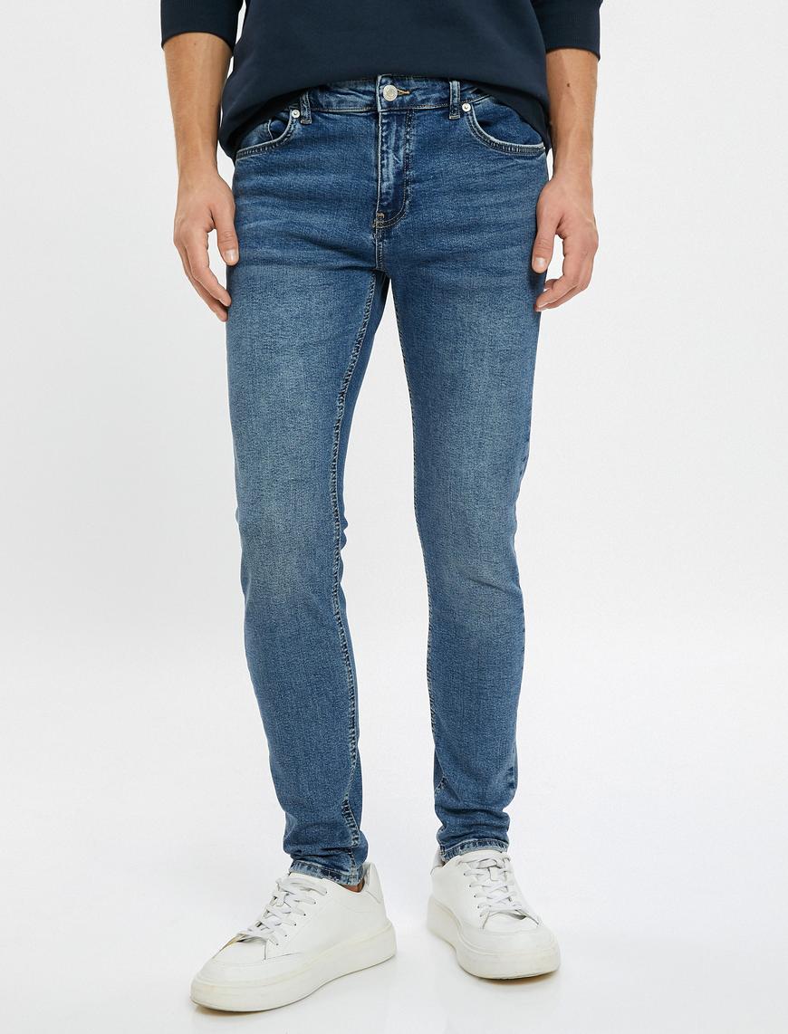   Skinny Fit Dar Paça Kot Pantolon Cepli - Michael Jean