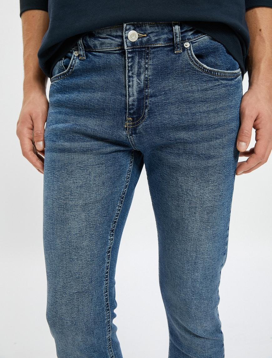   Skinny Fit Dar Paça Kot Pantolon Cepli - Michael Jean