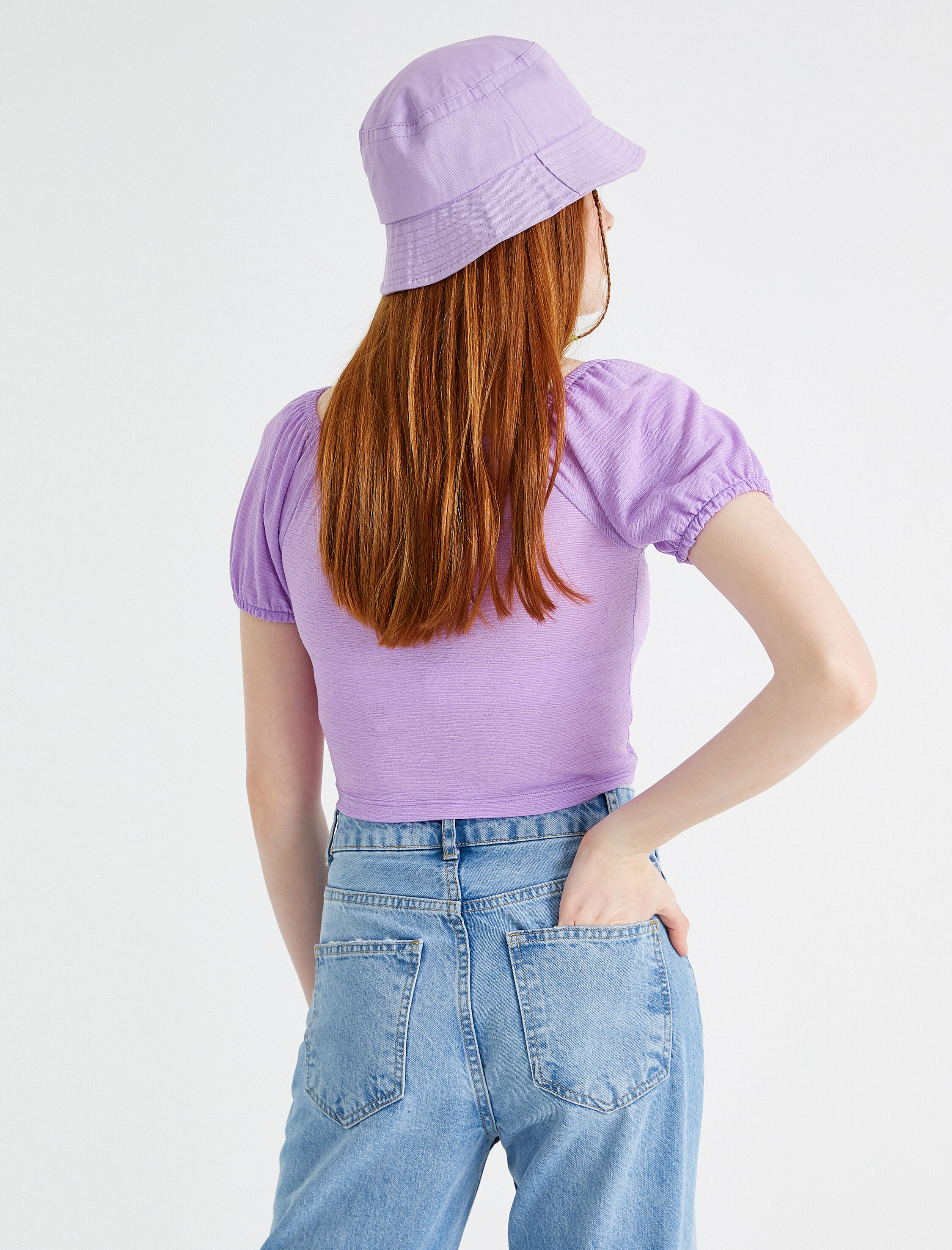   Crop Tişört Büzgülü