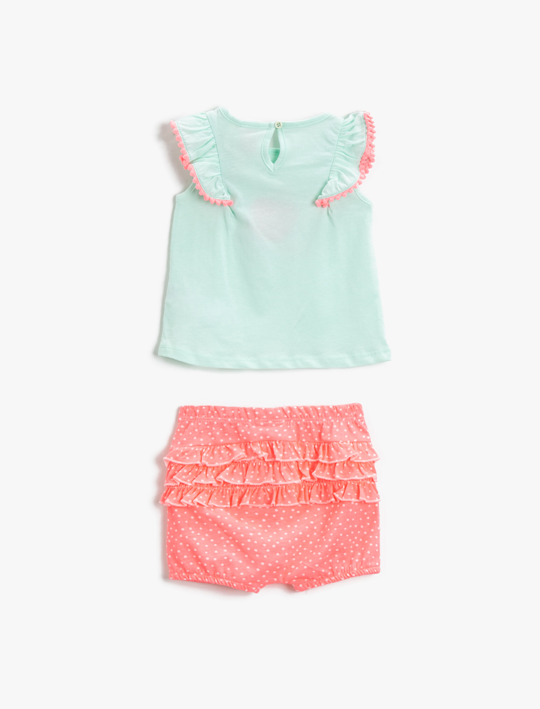  Kız Bebek Desenli Takım Pamuklu