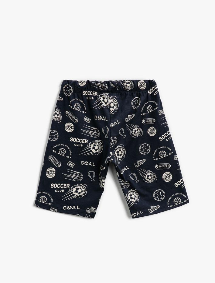 Erkek Çocuk Futbol Baskılı Şort Pamuklu
