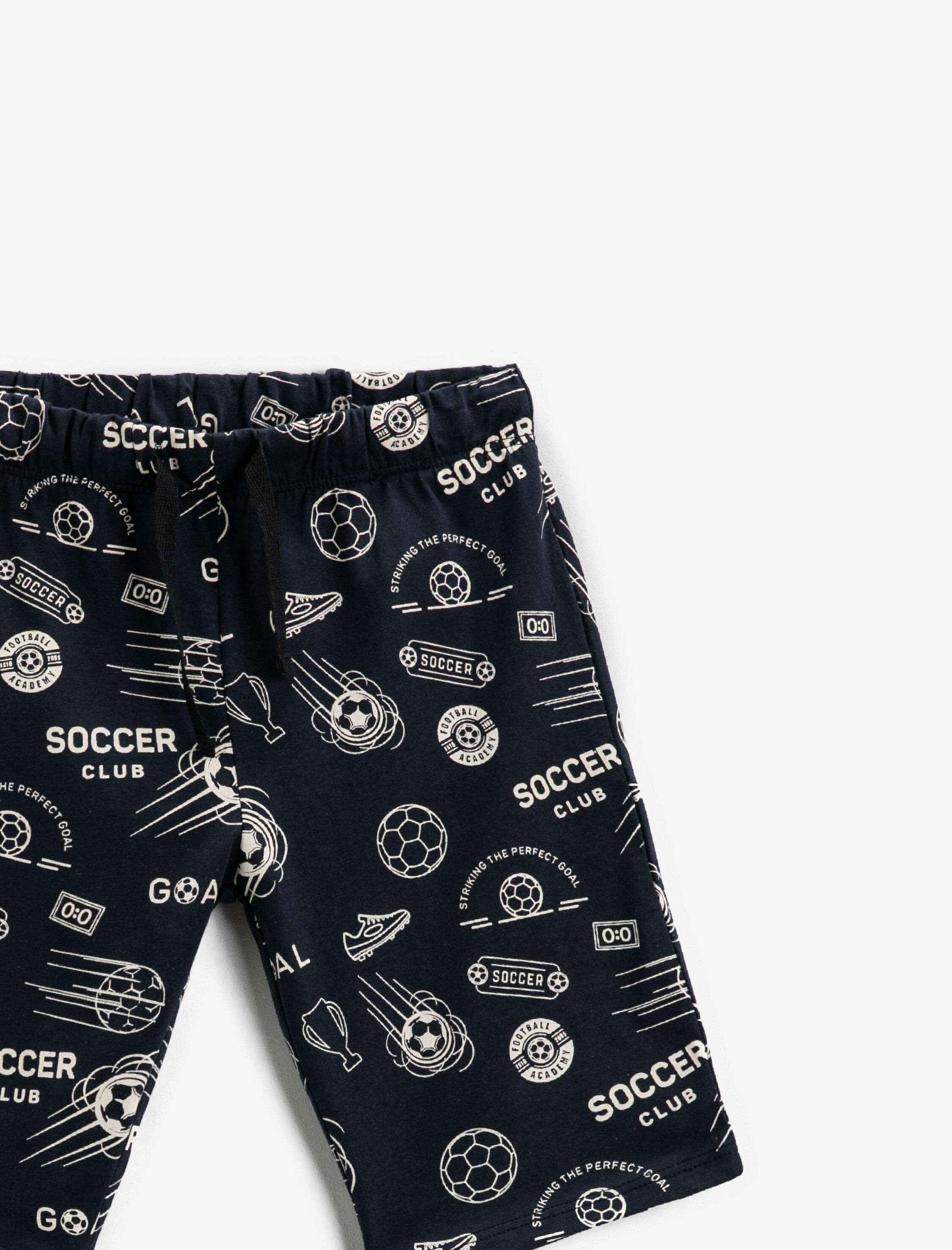  Erkek Çocuk Futbol Baskılı Şort Pamuklu