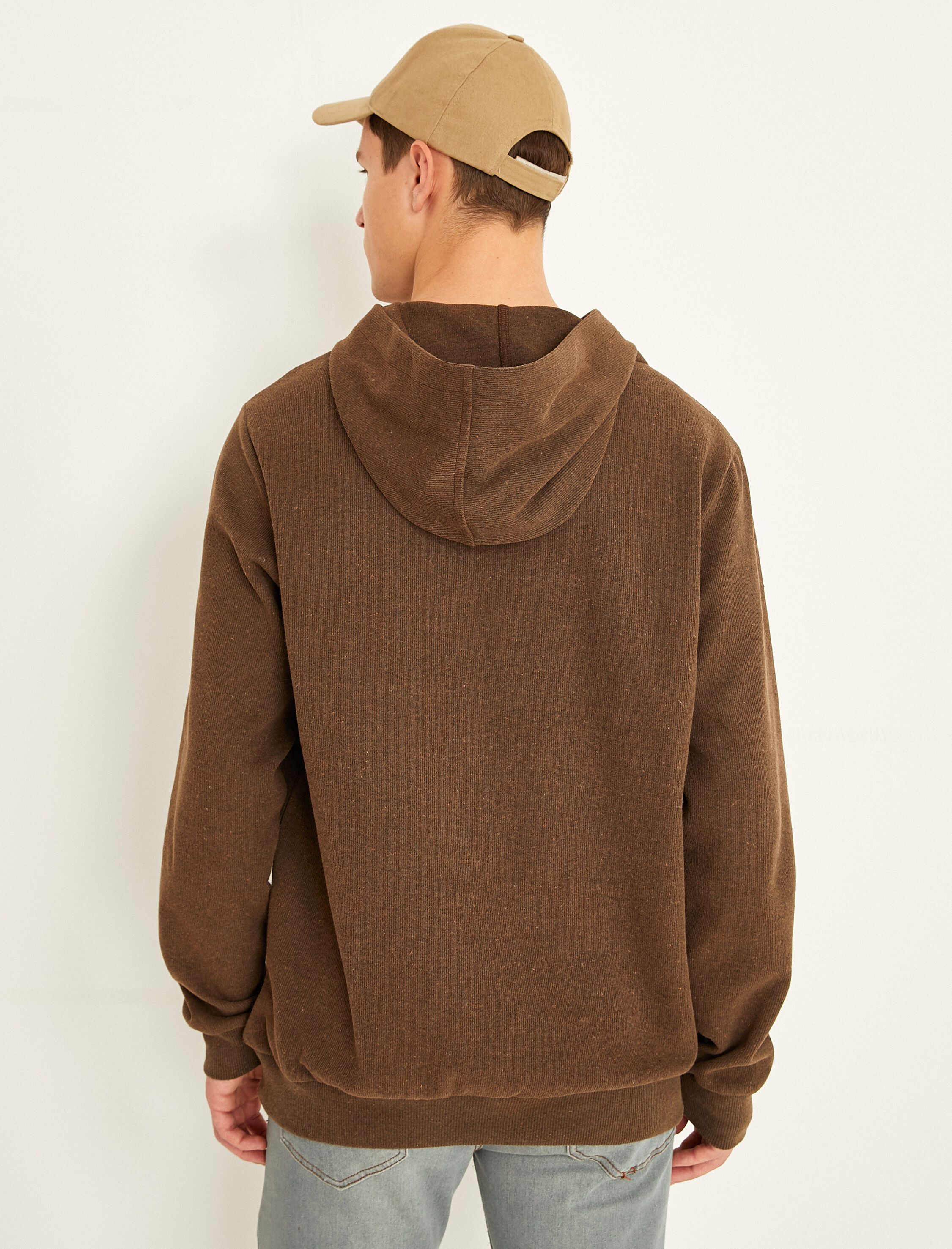   Fitilli Kapüşonlu Sweatshirt