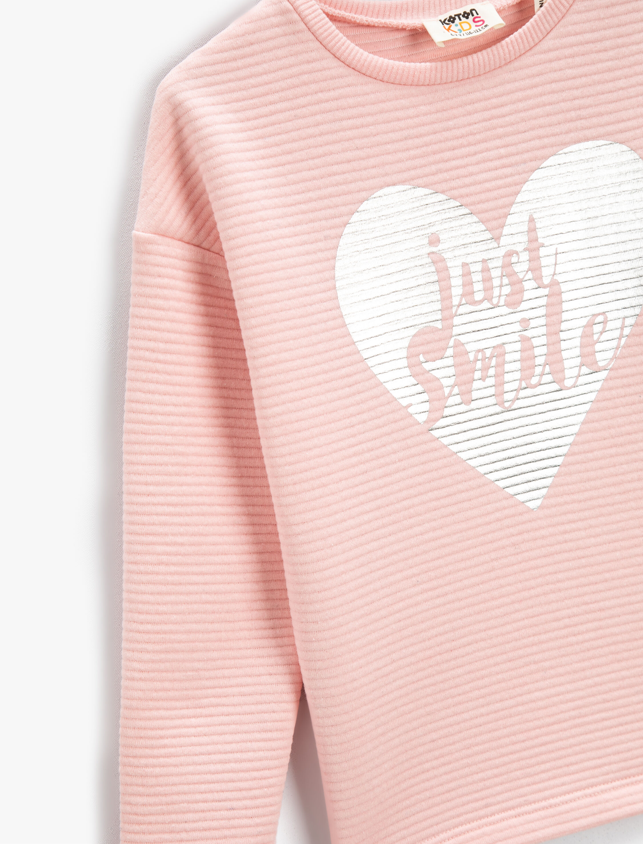  Kız Çocuk Baskılı Tişört Uzun Kollu Bisiklet Yaka