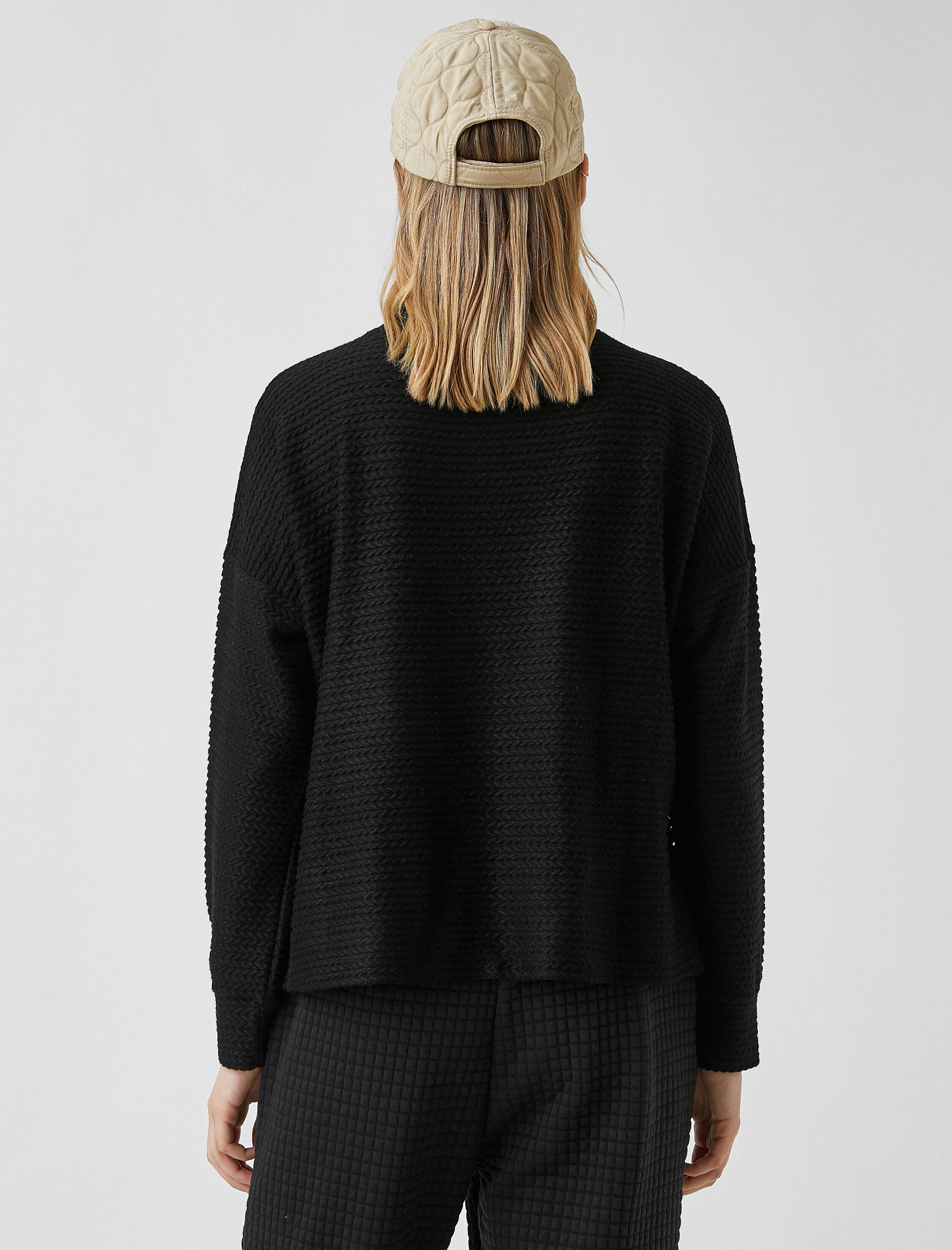   Bisiklet Yaka Uzun Kollu Örme Kazak