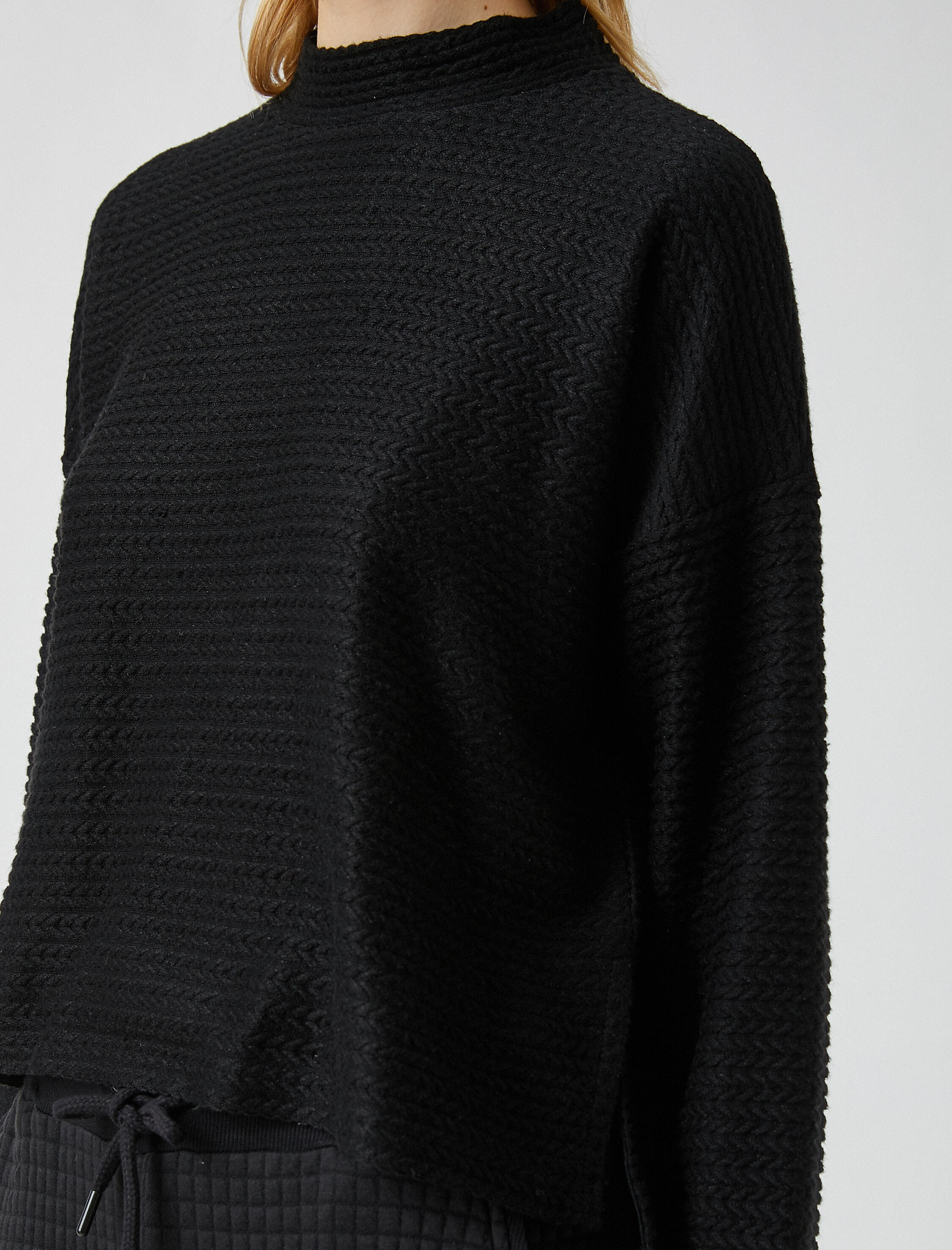   Bisiklet Yaka Uzun Kollu Örme Kazak