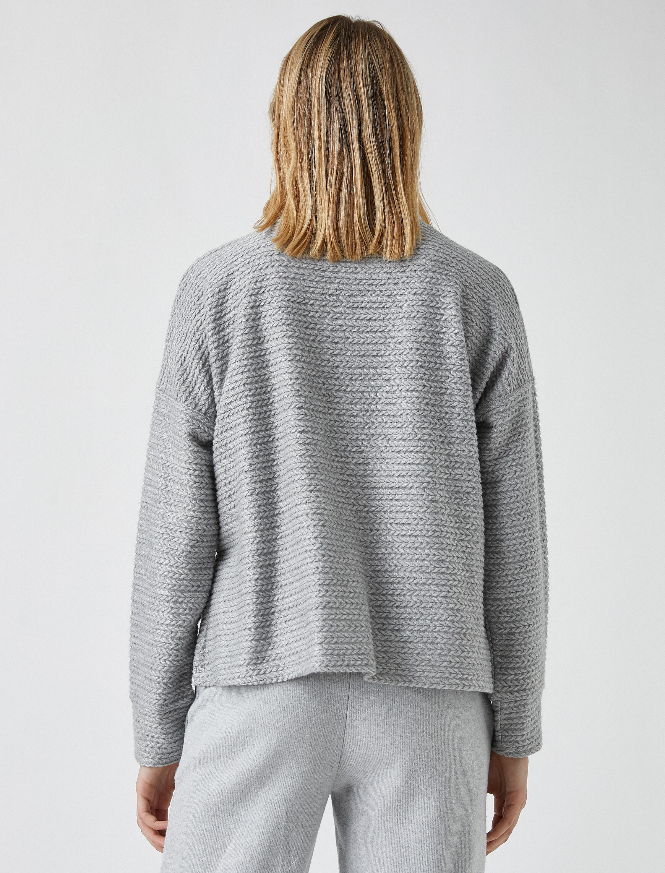   Bisiklet Yaka Uzun Kollu Örme Kazak