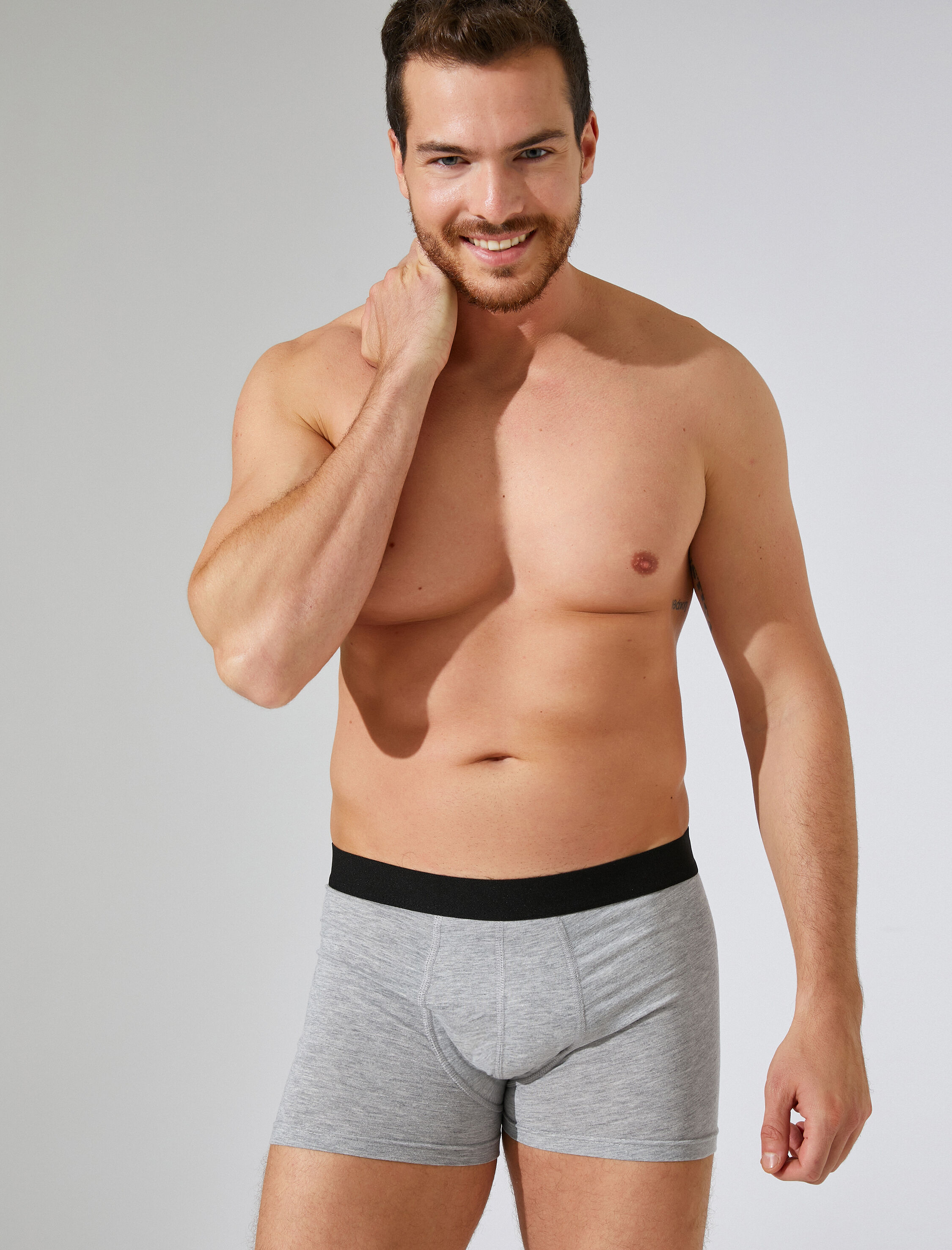 Pamuklu 3'lü Set Basic Boxer