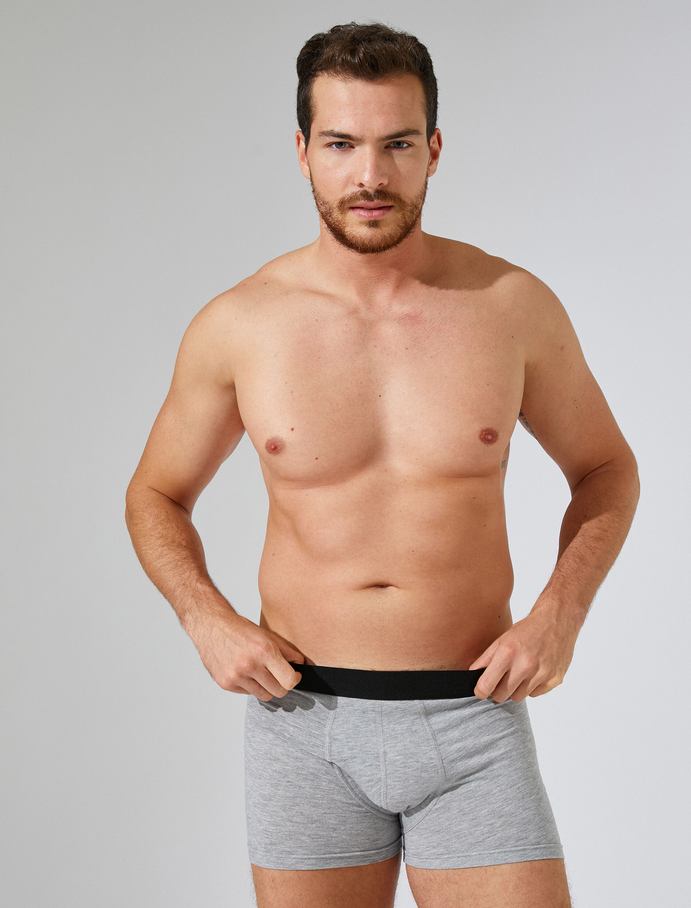 Pamuklu 3'lü Set Basic Boxer