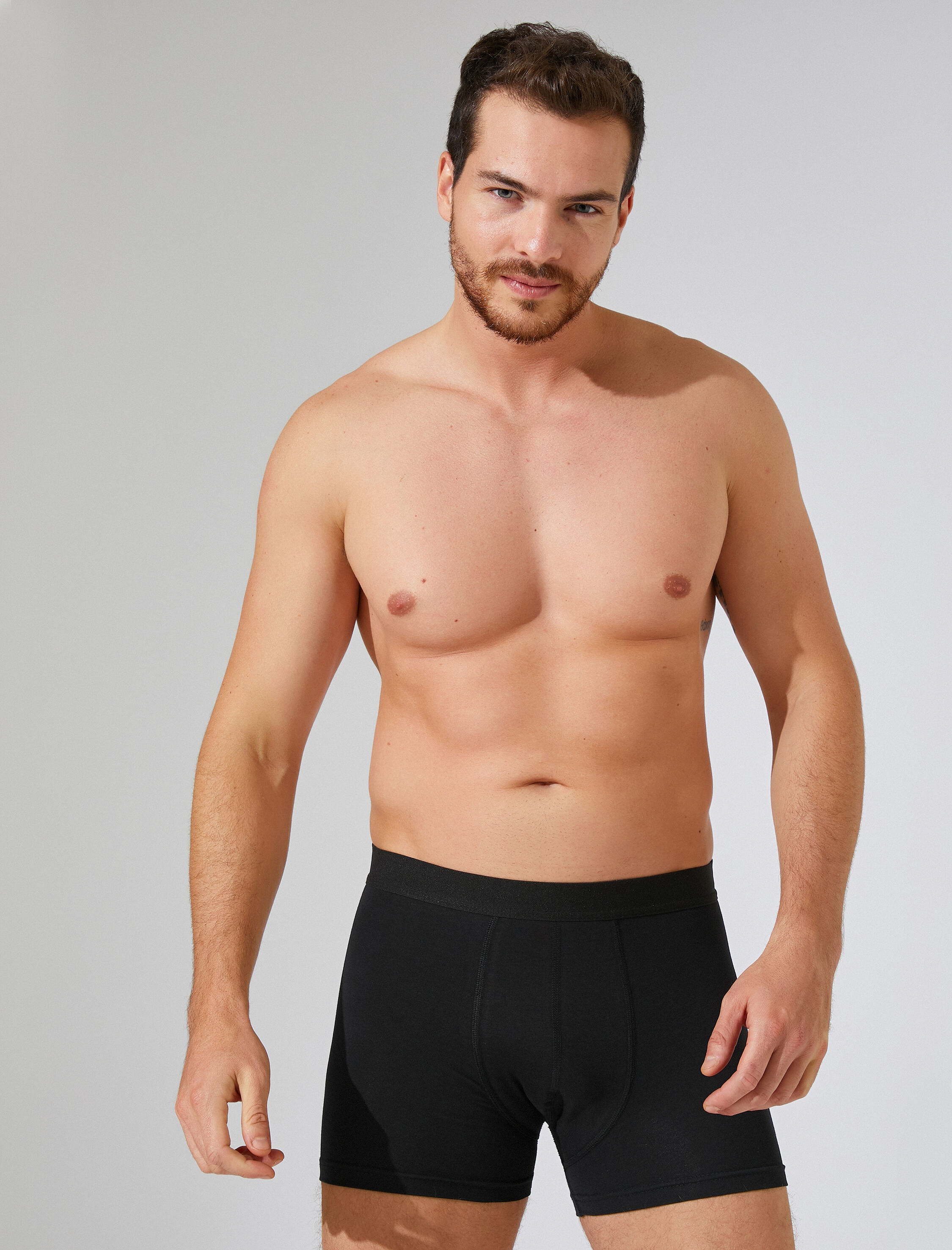 Pamuklu 3'lü Set Basic Boxer