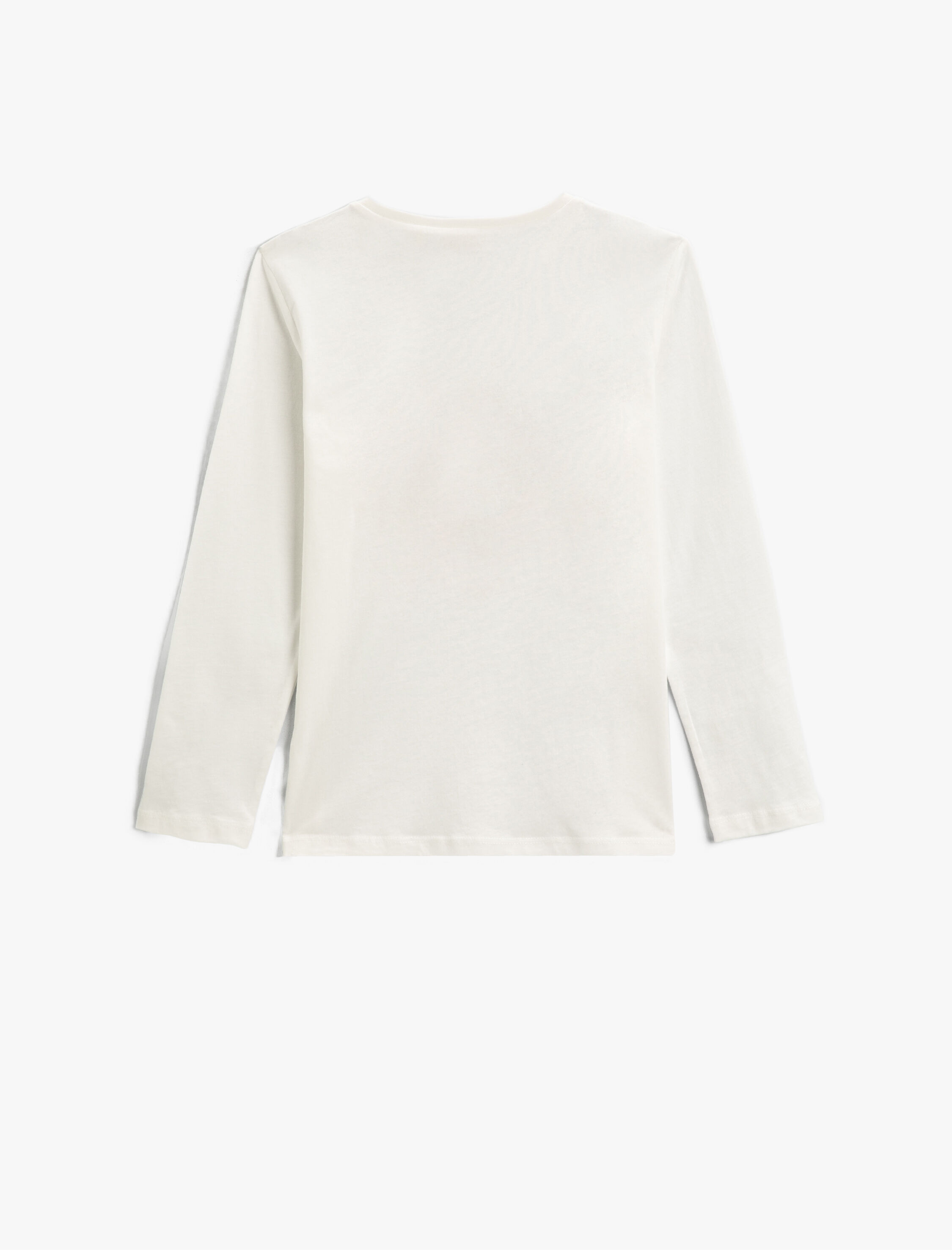  Kız Çocuk Uzun Kollu Tişört Baskılı Bisiklet Yaka Pamuklu