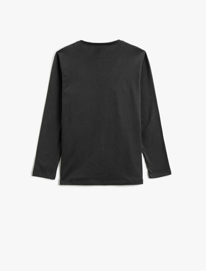 Erkek Çocuk Astronot Baskılı Tişört Uzun Kollu