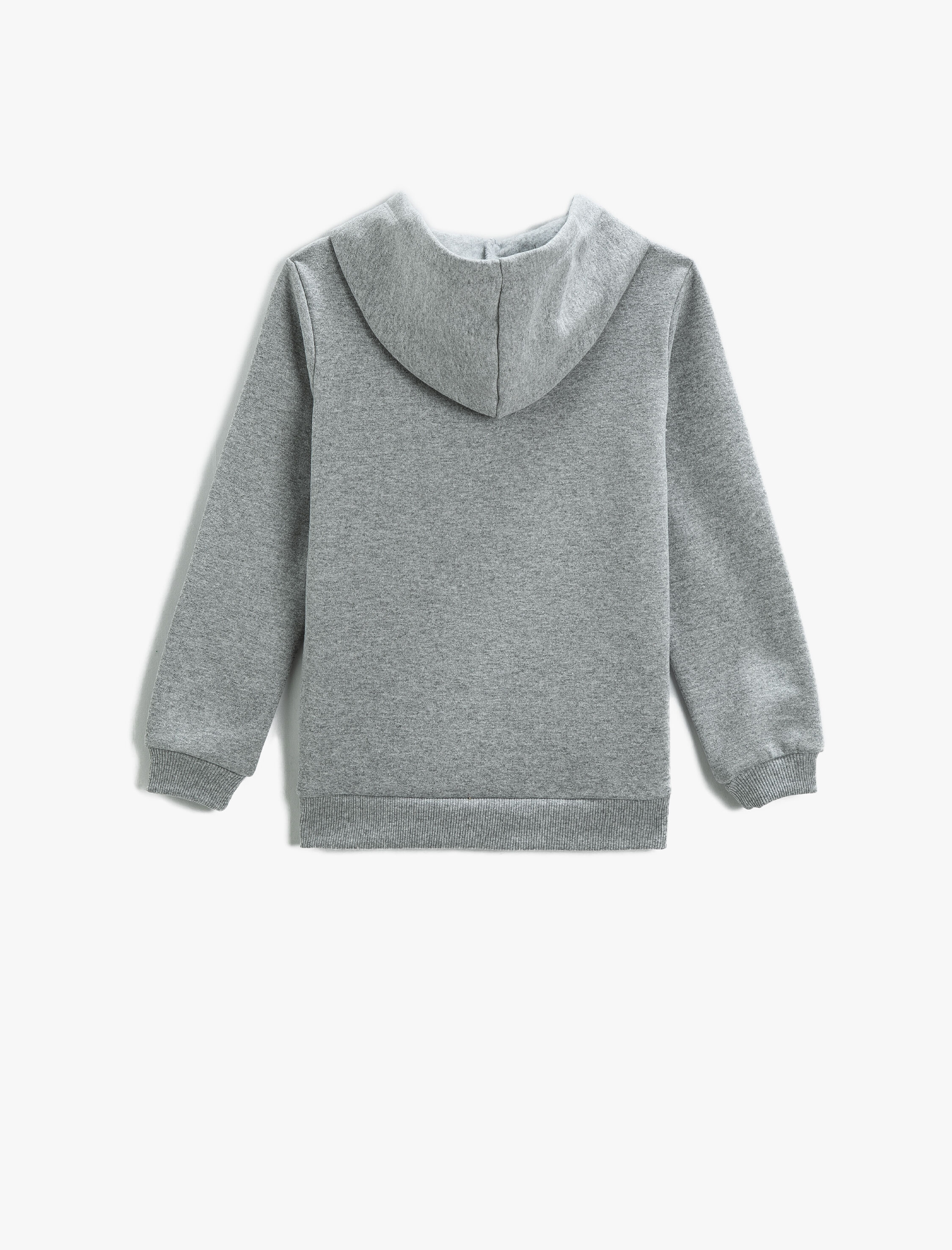  Kız Çocuk Basic Hırka Fermuarlı Kapüşonlu Cepli