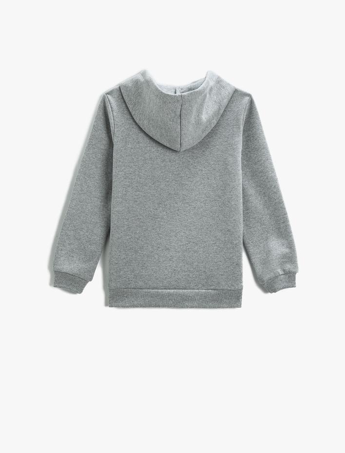 Kız Çocuk Basic Hırka Fermuarlı Kapüşonlu Cepli