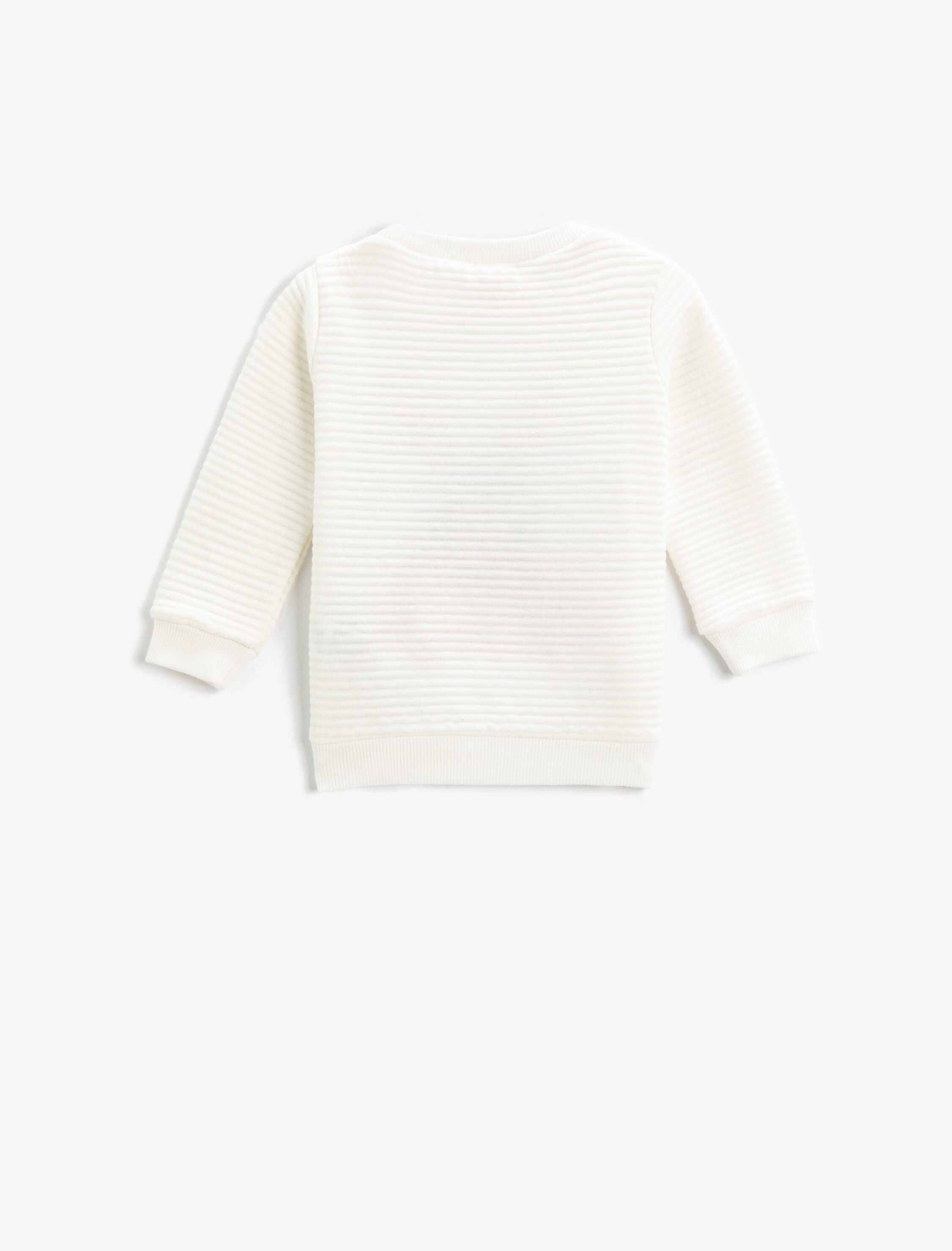  Kız Bebek Tavşan Baskılı Sweatshirt Bisiklet Yaka