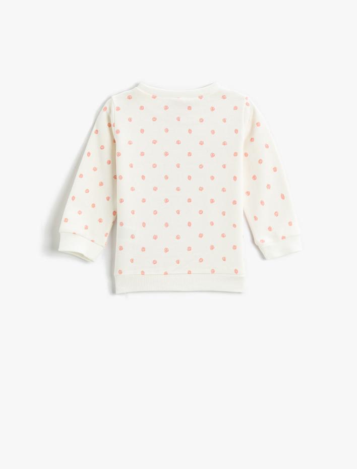 Kız Bebek Unicorn Baskılı Sweatshirt Pamuklu