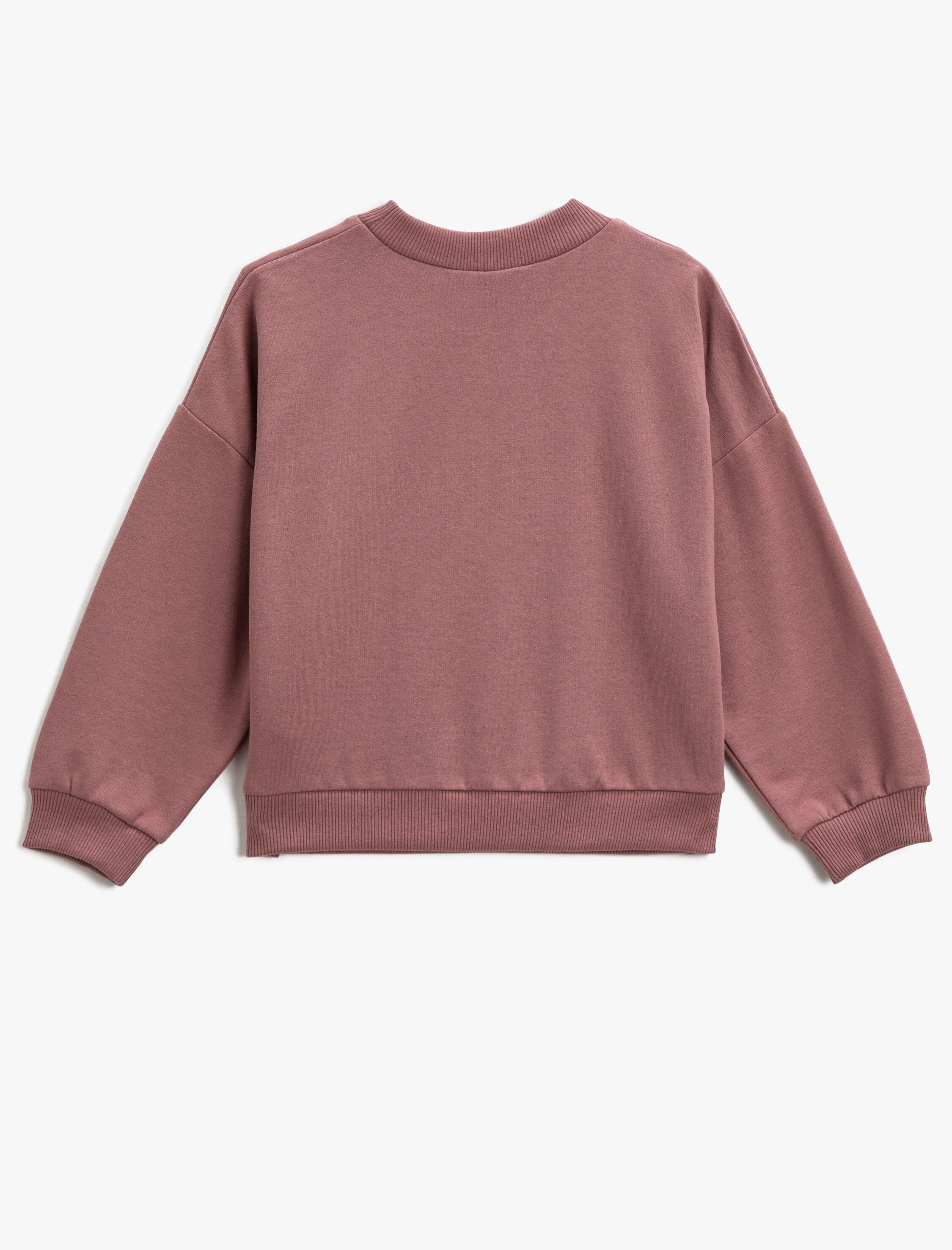 Kız Çocuk Crop Sweatshirt Bisiklet Yaka
