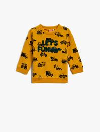 Baskılı Sweatshirt Pamuklu