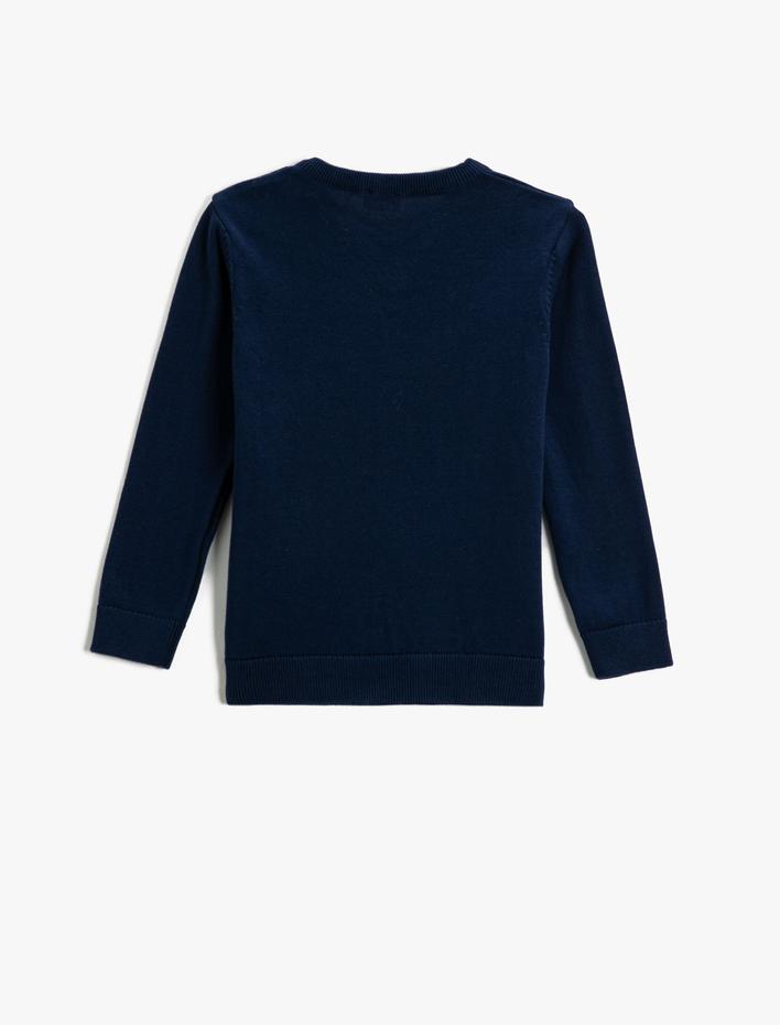 Erkek Çocuk Kazak Pamuklu Basic V Yaka