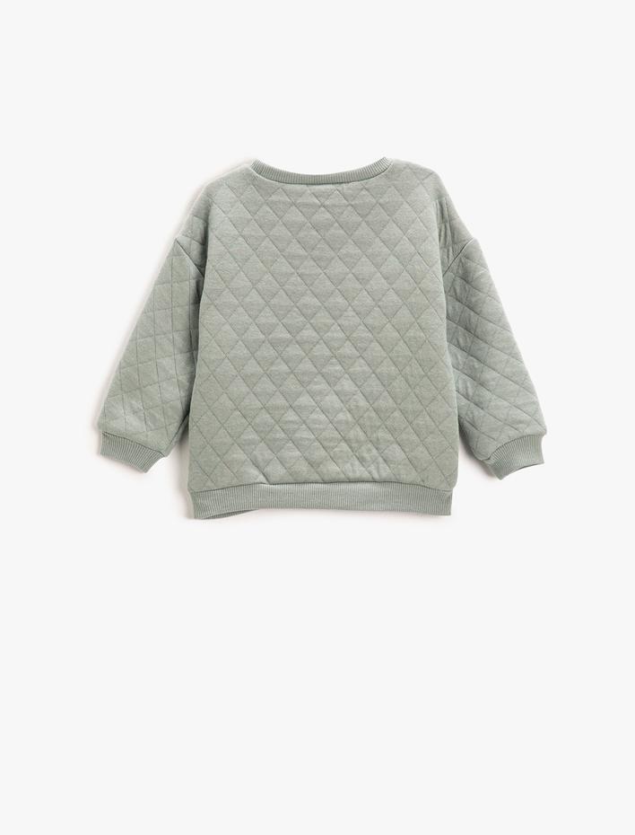 Erkek Bebek Basic Sweatshirt Bisiklet Yaka