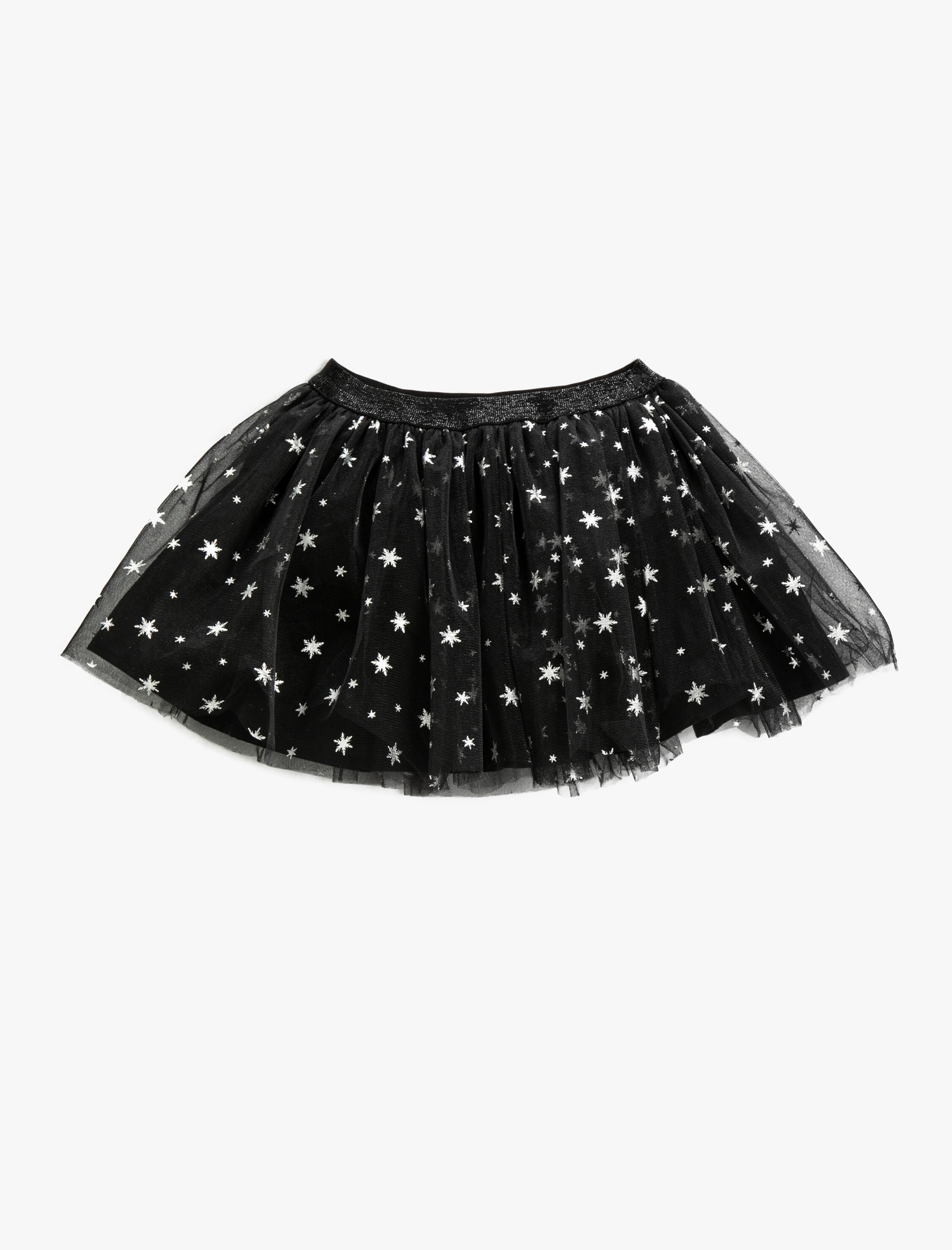  Kız Bebek Tütü Etek Kar Tanesi Baskılı Parıltılı Astarlı Yılbaşı Temalı