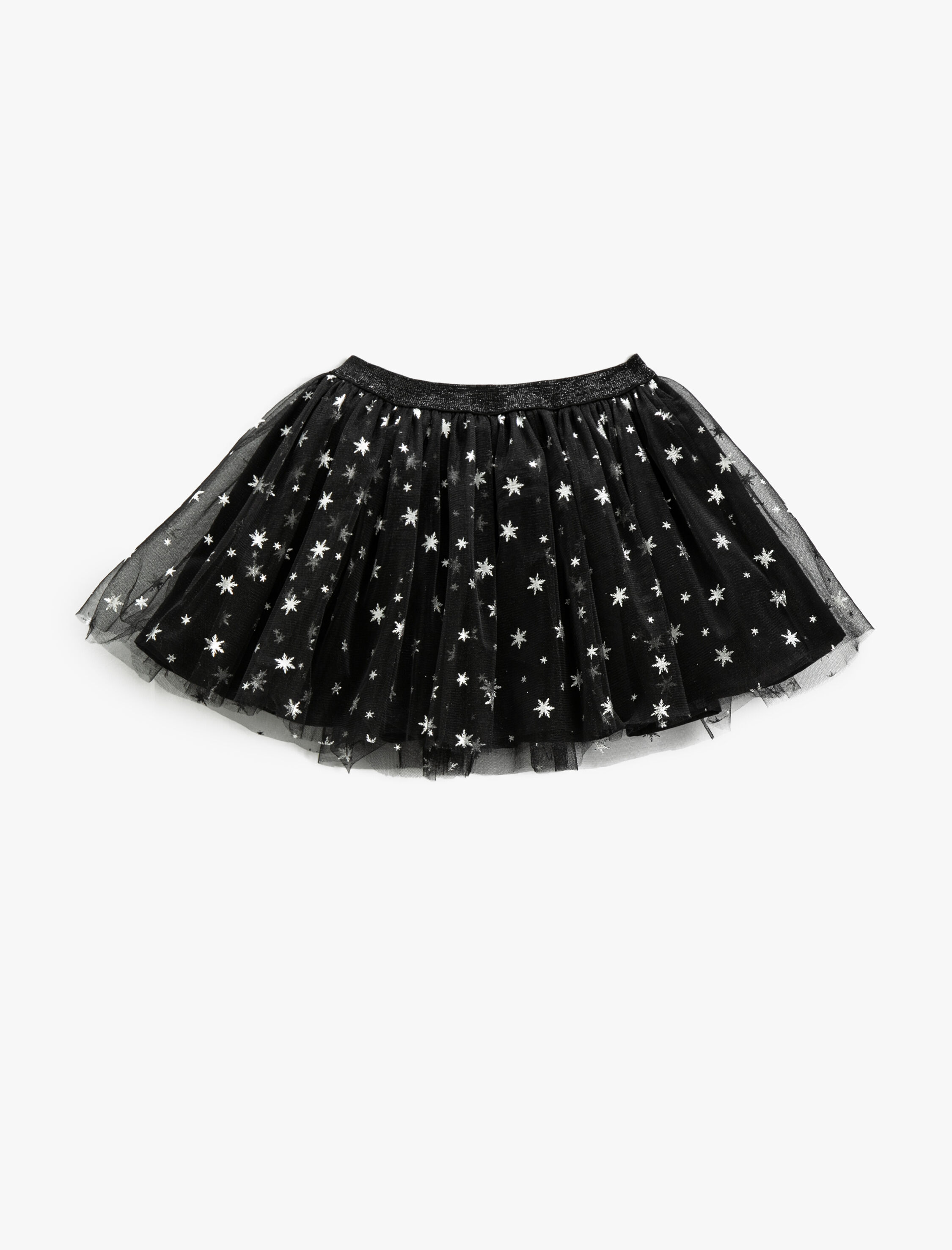  Kız Bebek Tütü Etek Kar Tanesi Baskılı Parıltılı Astarlı Yılbaşı Temalı