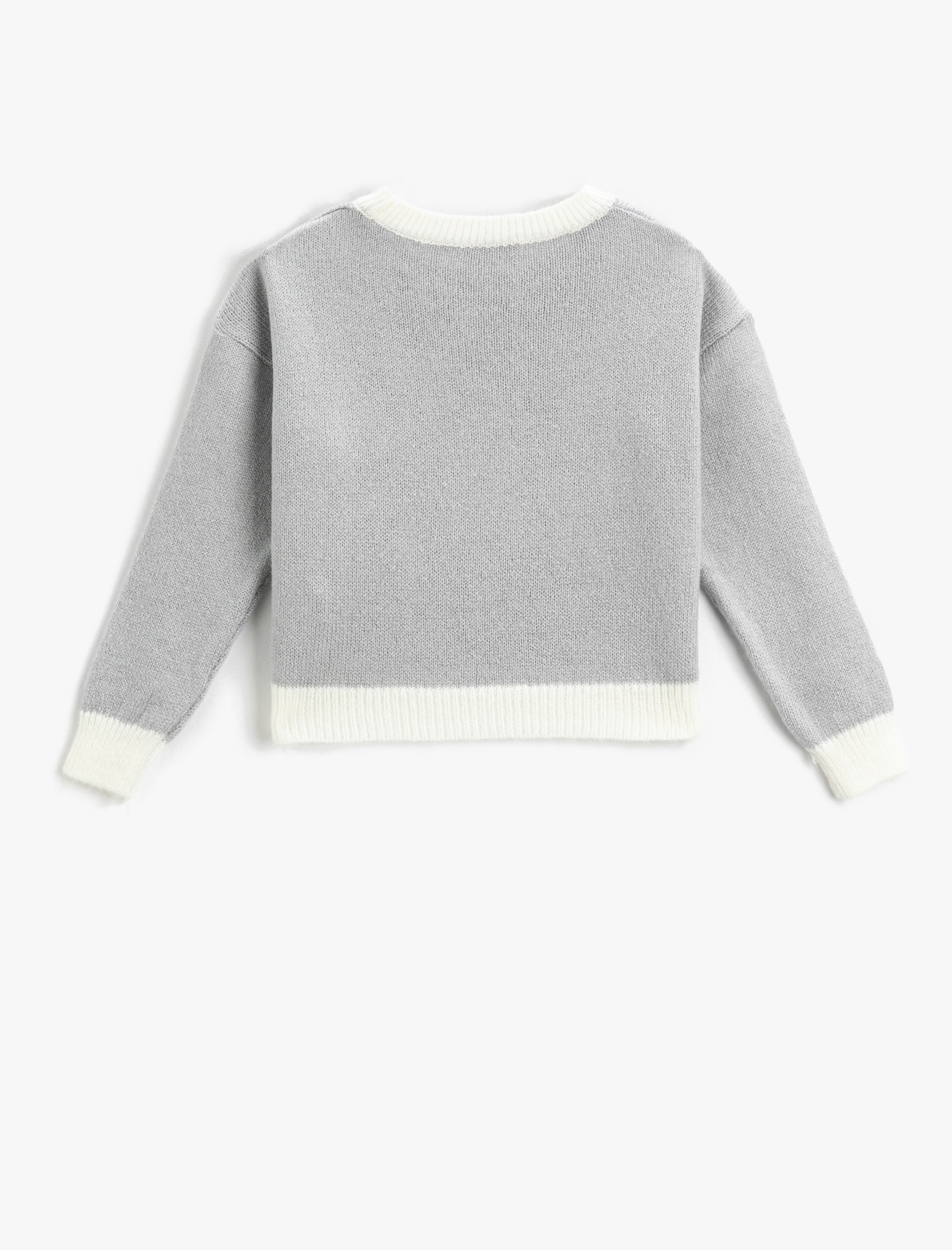  Kız Çocuk Triko Kazak Kelebek Desenli